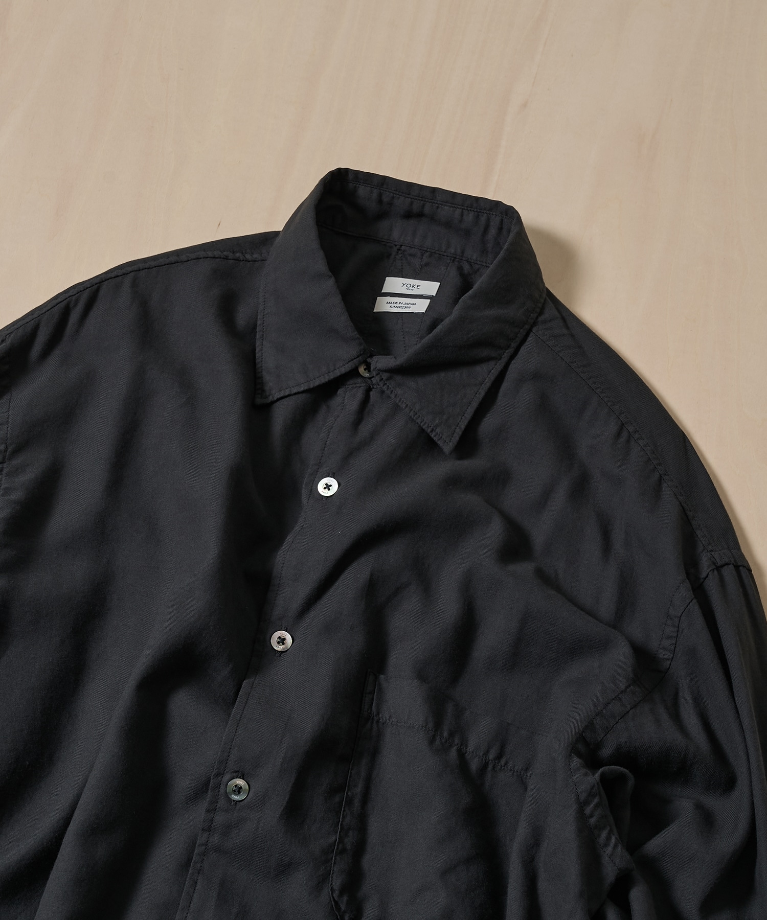 Cotton Silk Twill Garment-dyed Loosed Shirt YOKE