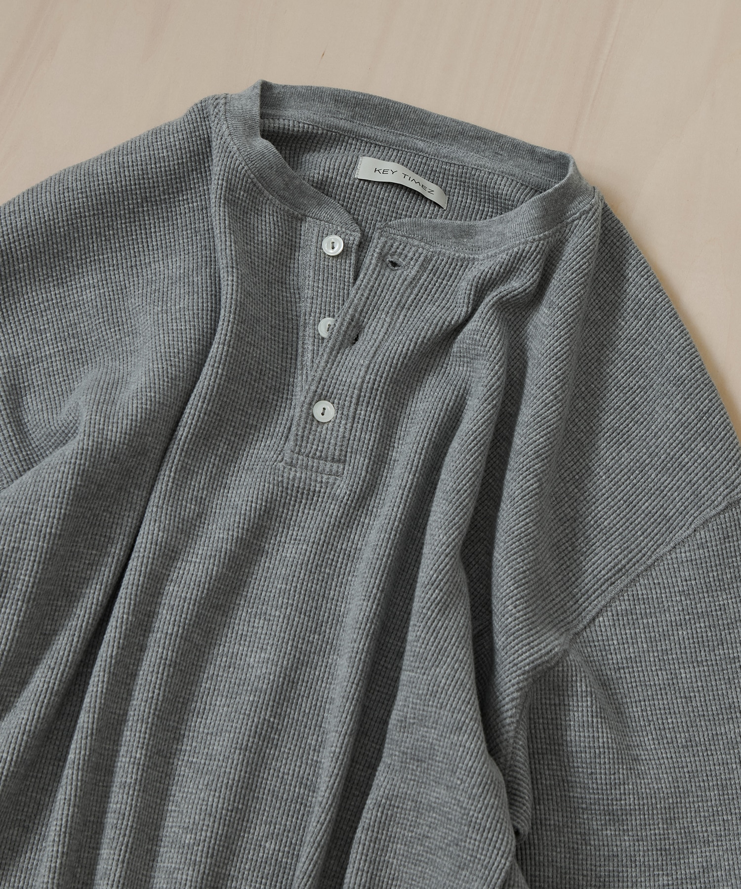 ソフトワッフルヘンリーTee L/S KEY TIMEZ