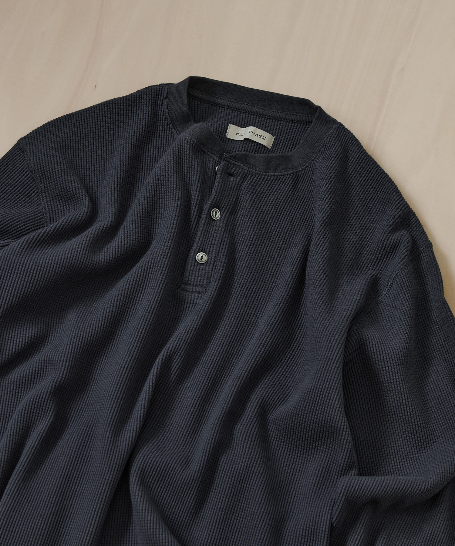 ソフトワッフルヘンリーTee L/S KEY TIMEZ