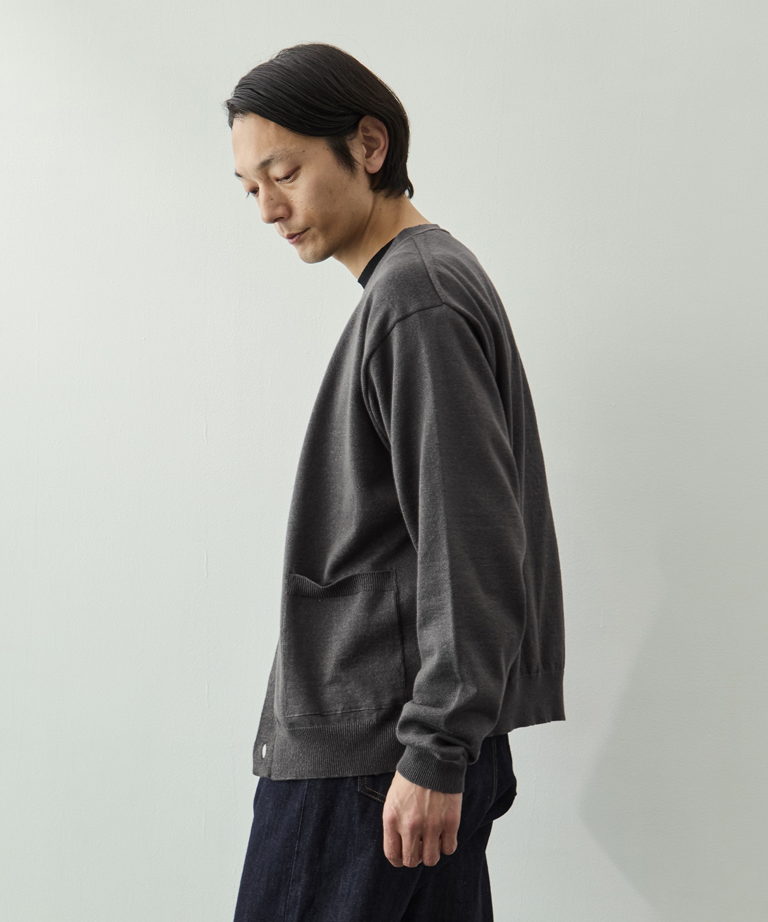 コットンリネンニットカーディガン KEY TIMEZ