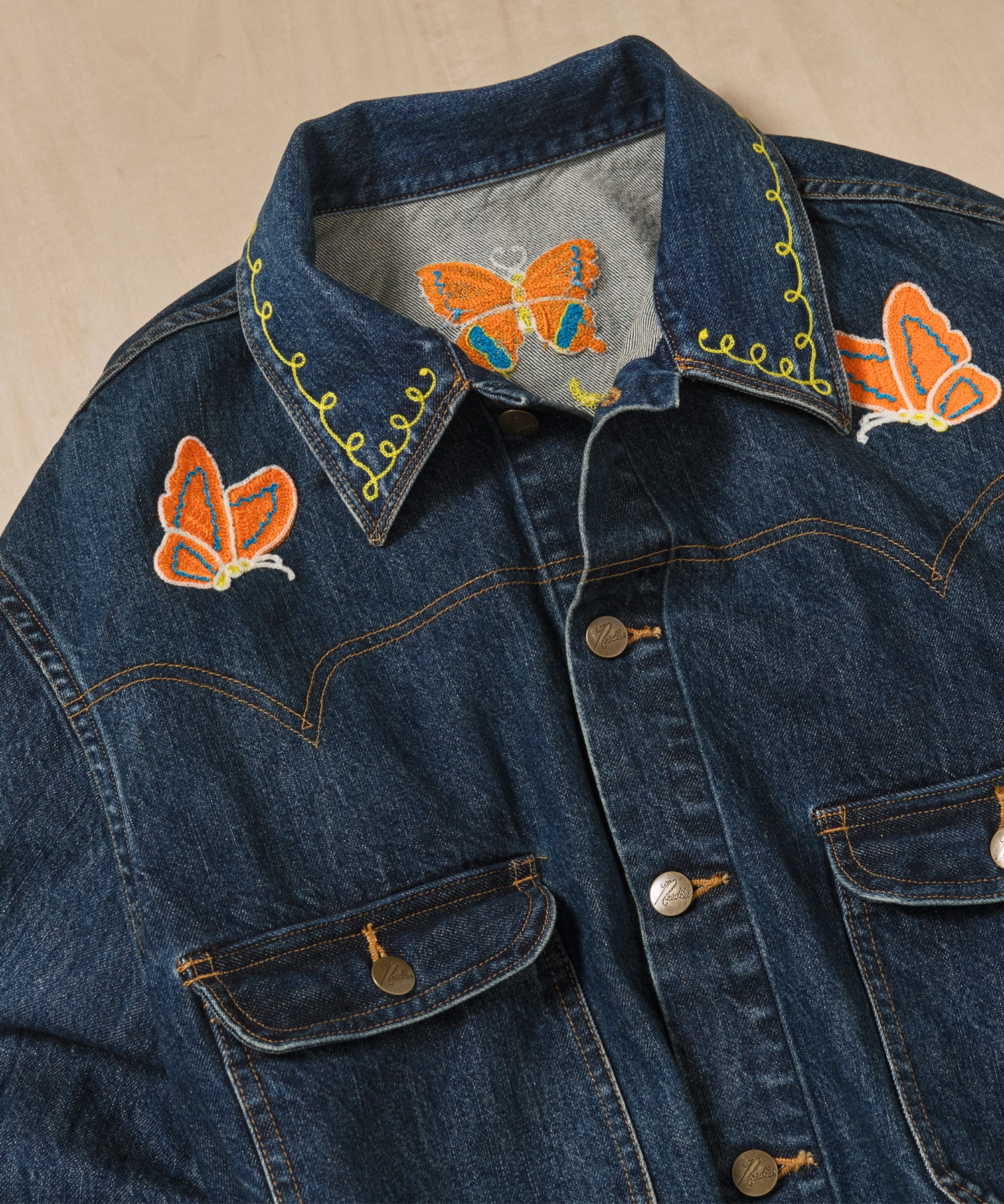 Papillon Emb. Jean Jacket - 12oz Denim Needles