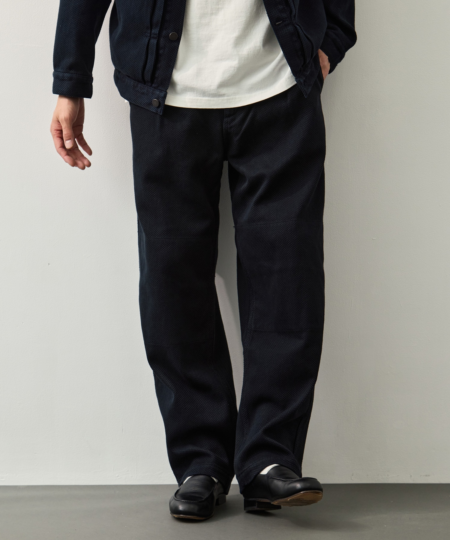 SASHIKO PANTS-OVERDYE MOMOTARO JEANS
