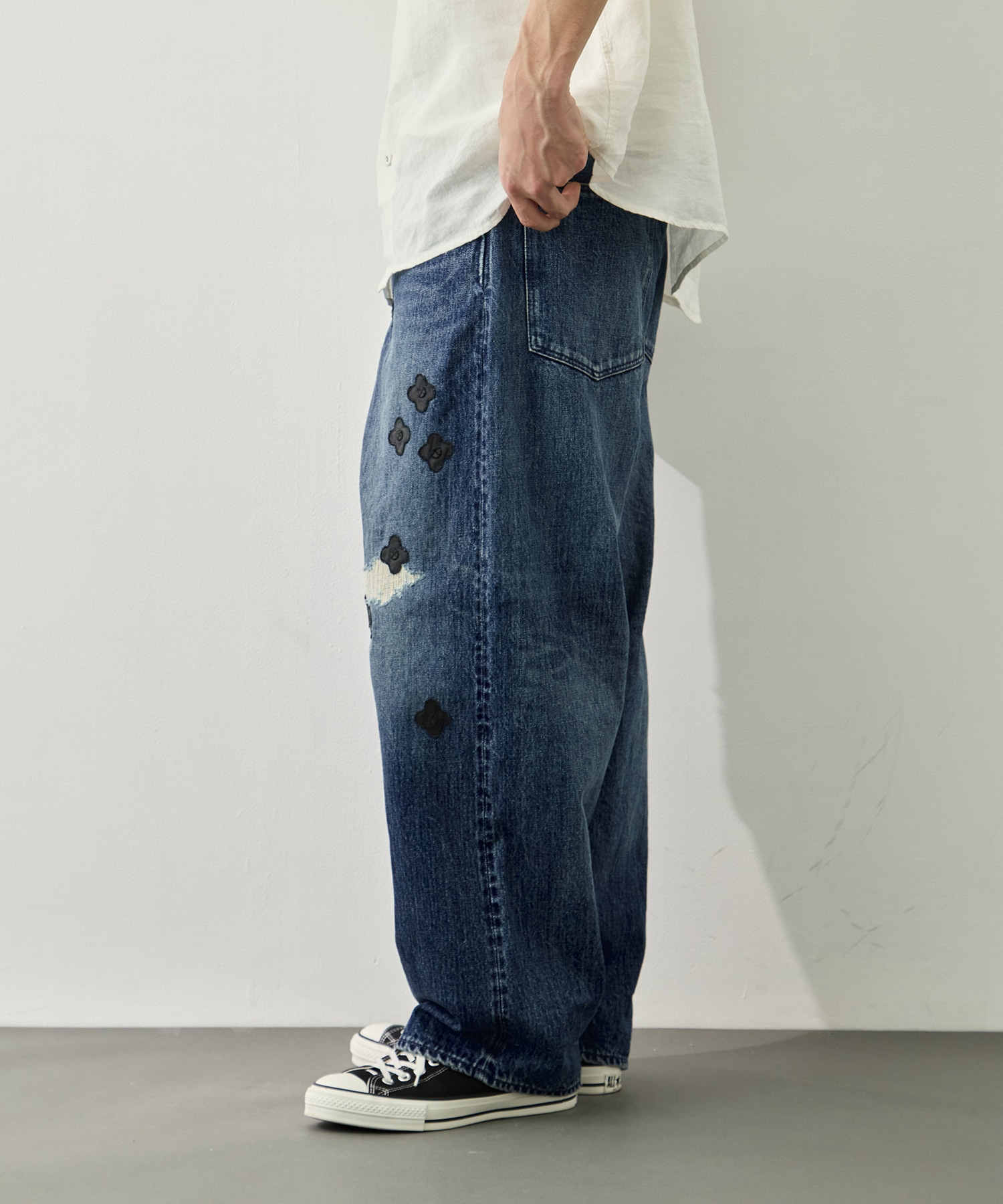 ブラックフラワービュッシュデニム BRU NA BOINNE