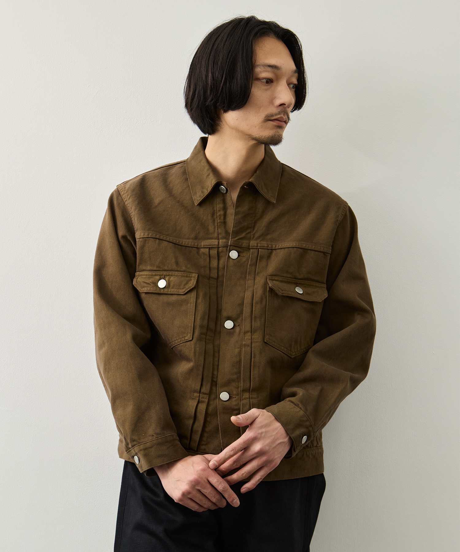 #002 DENIM JKT - MOSS MOMOTARO JEANS