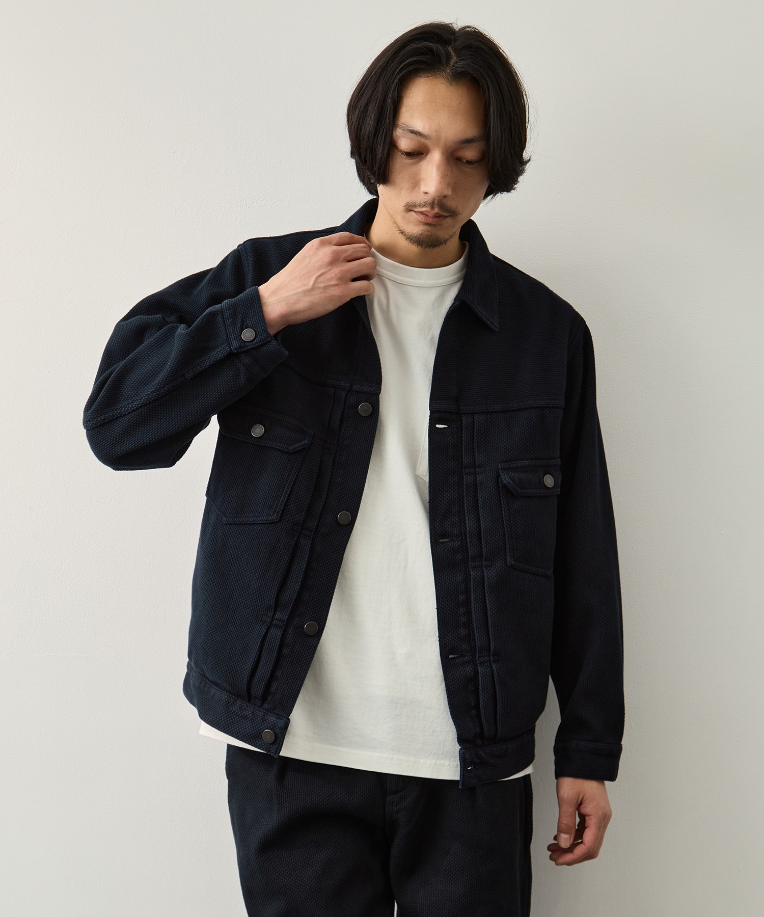 SASHIKO JACKET#002 OVERDYE MOMOTARO JEANS