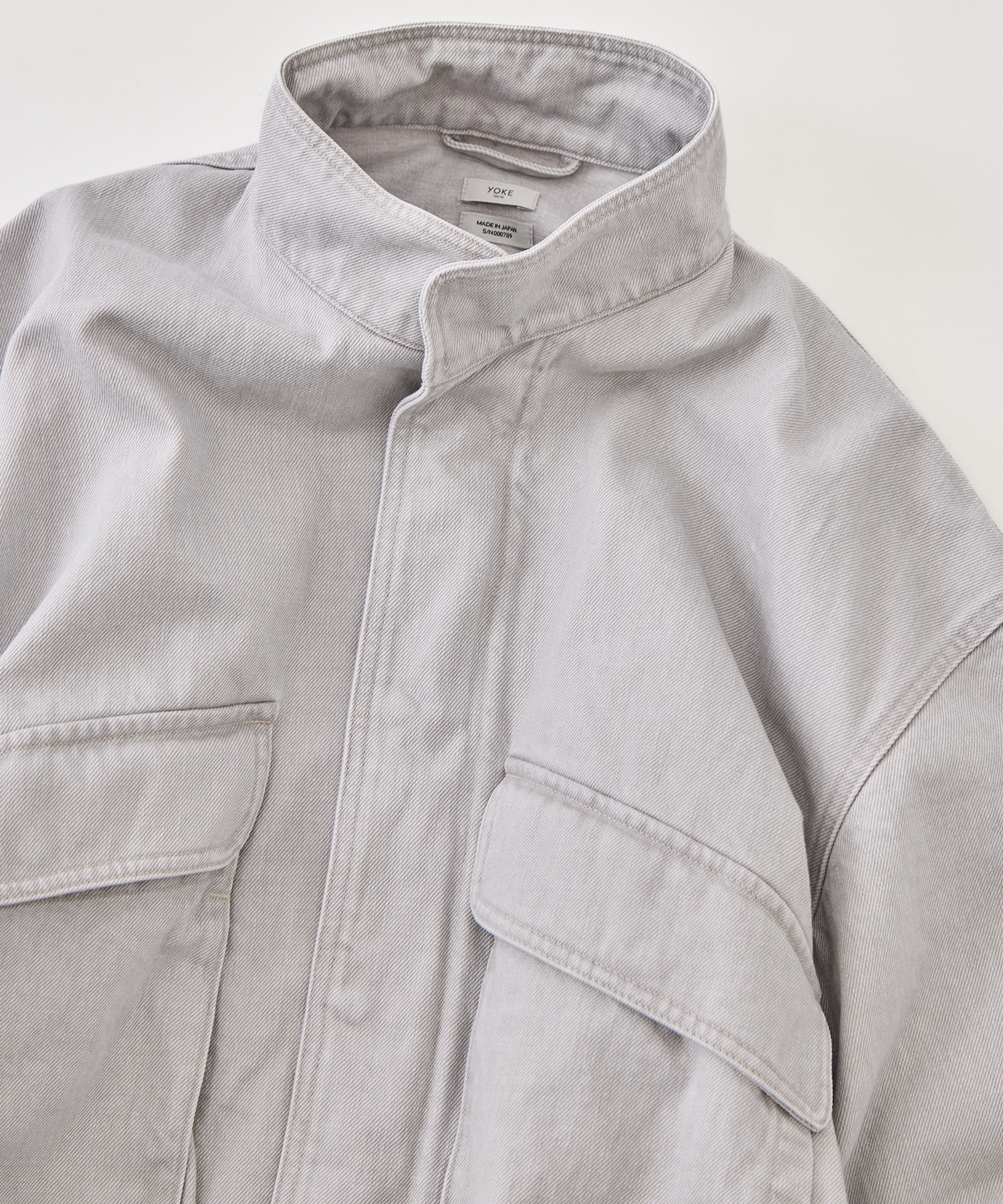 Suface Dyed Denim Stand Collar Blouson YOKE