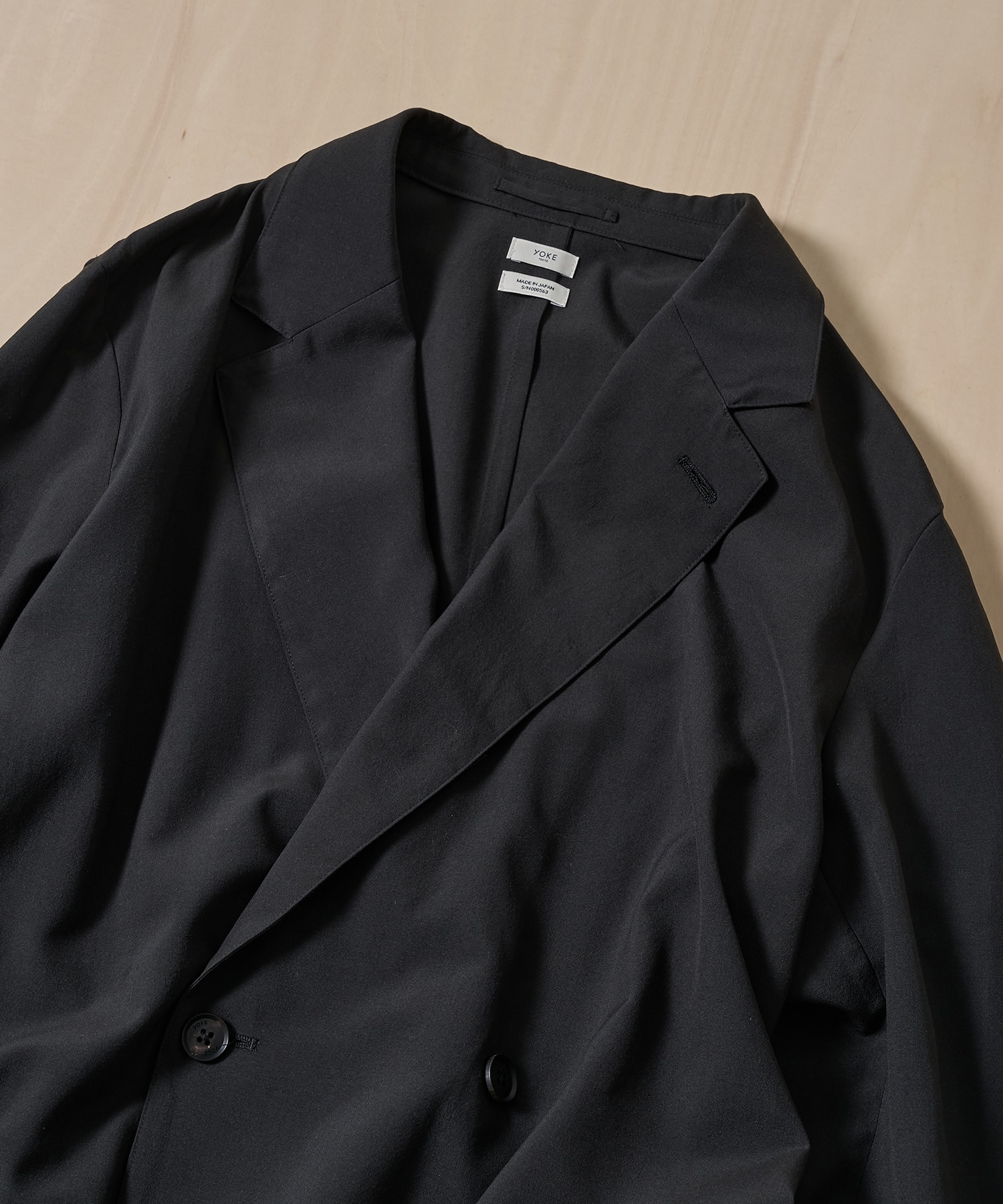 Wool Washer Tropical Double Breasted Jacket YOKE