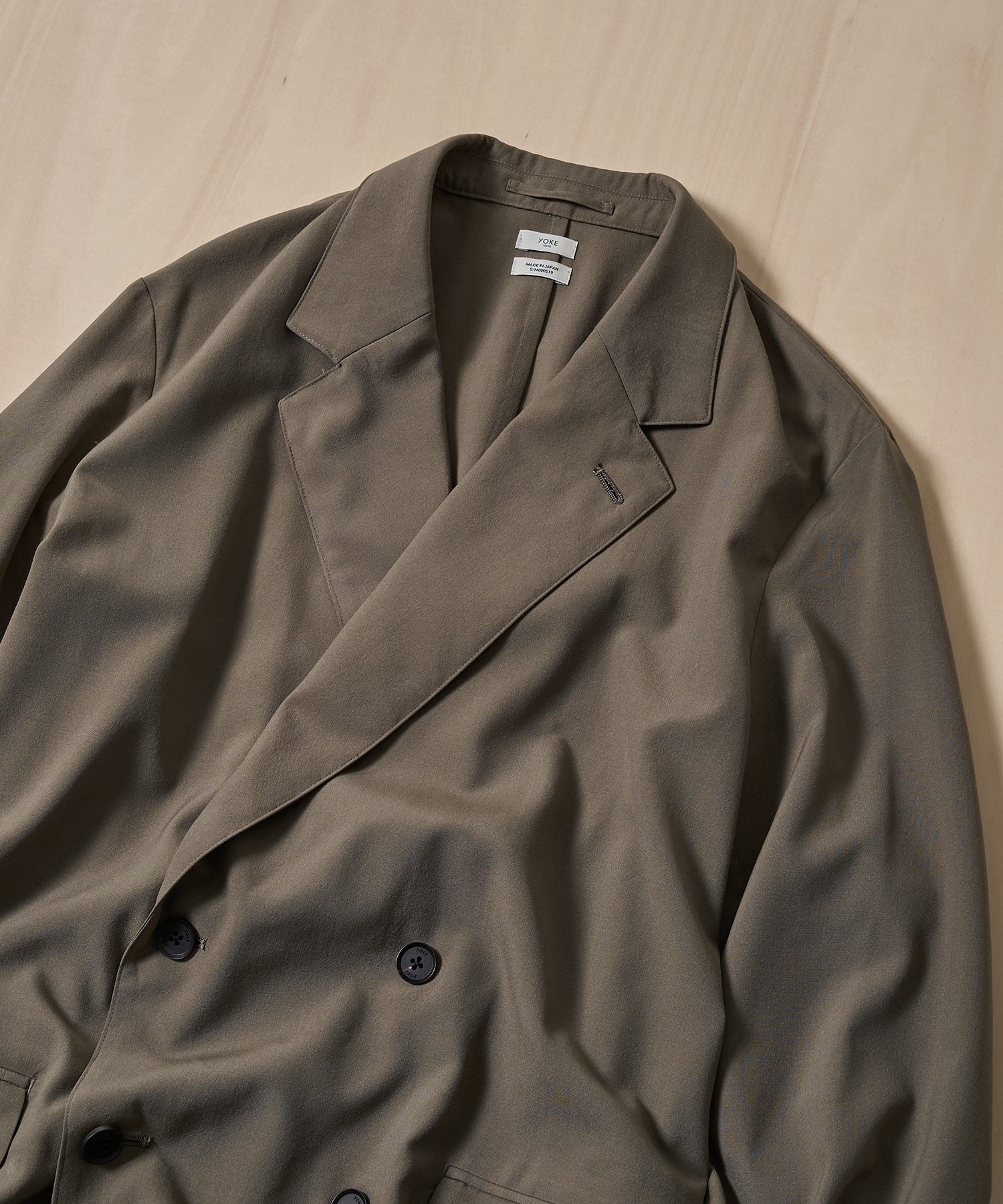 Wool Washer Tropical Double Breasted Jacket YOKE