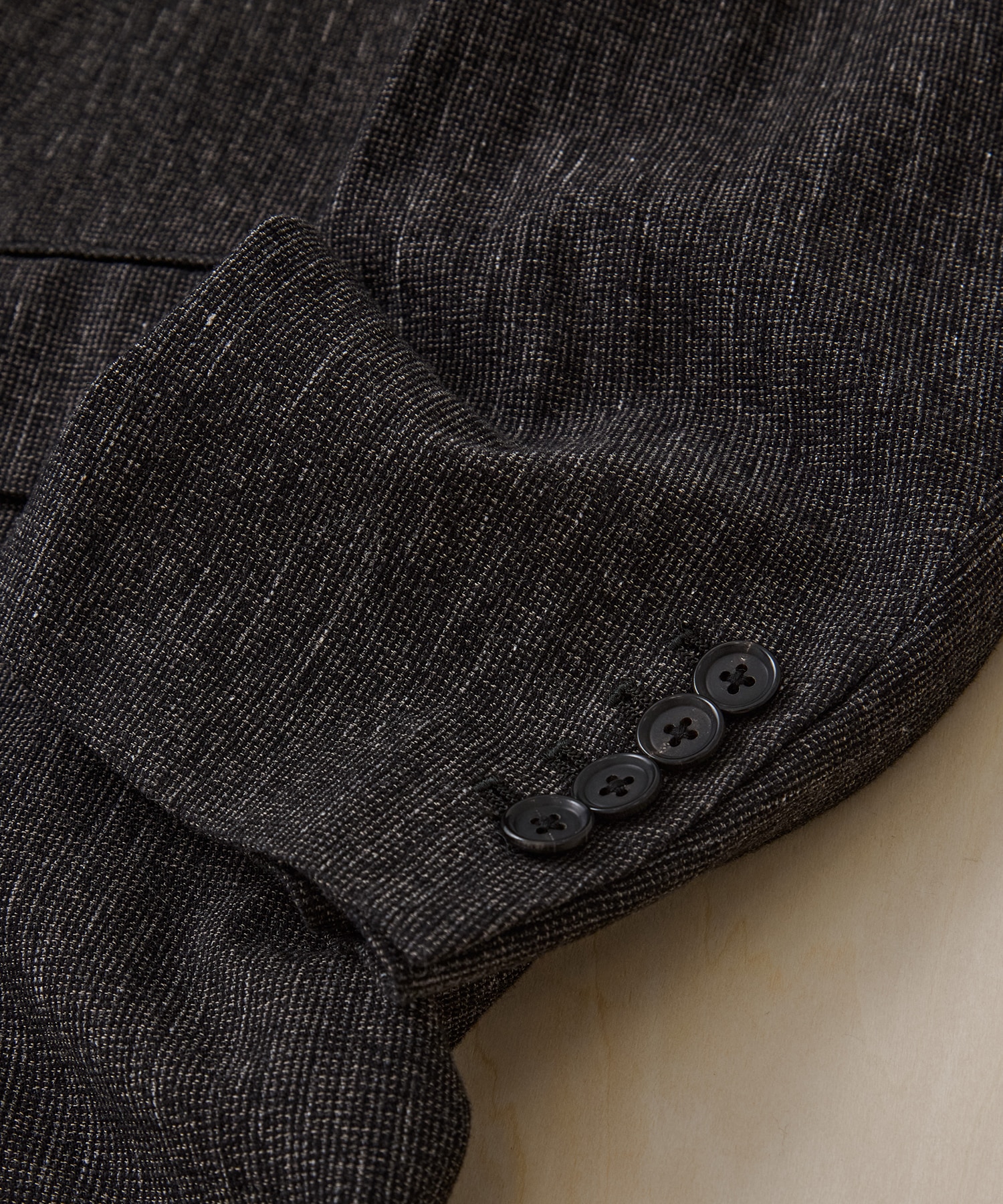 Cotton Mix Nep Double-Breasted Jacket blurhms