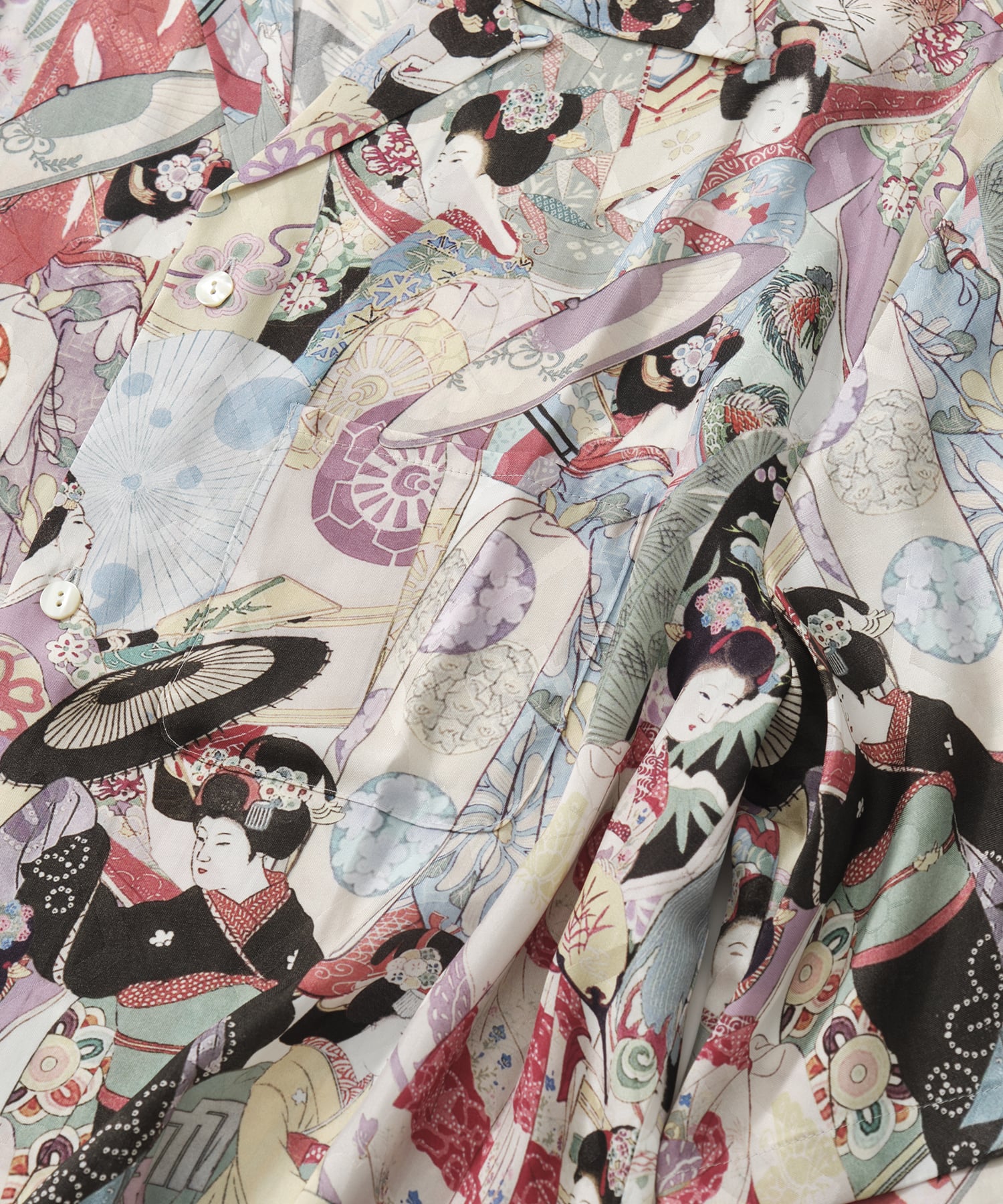 SILK CUPRO SHORT SLEEVE ALOHA SHIRT〈MAIKO〉 NIPOALOHA