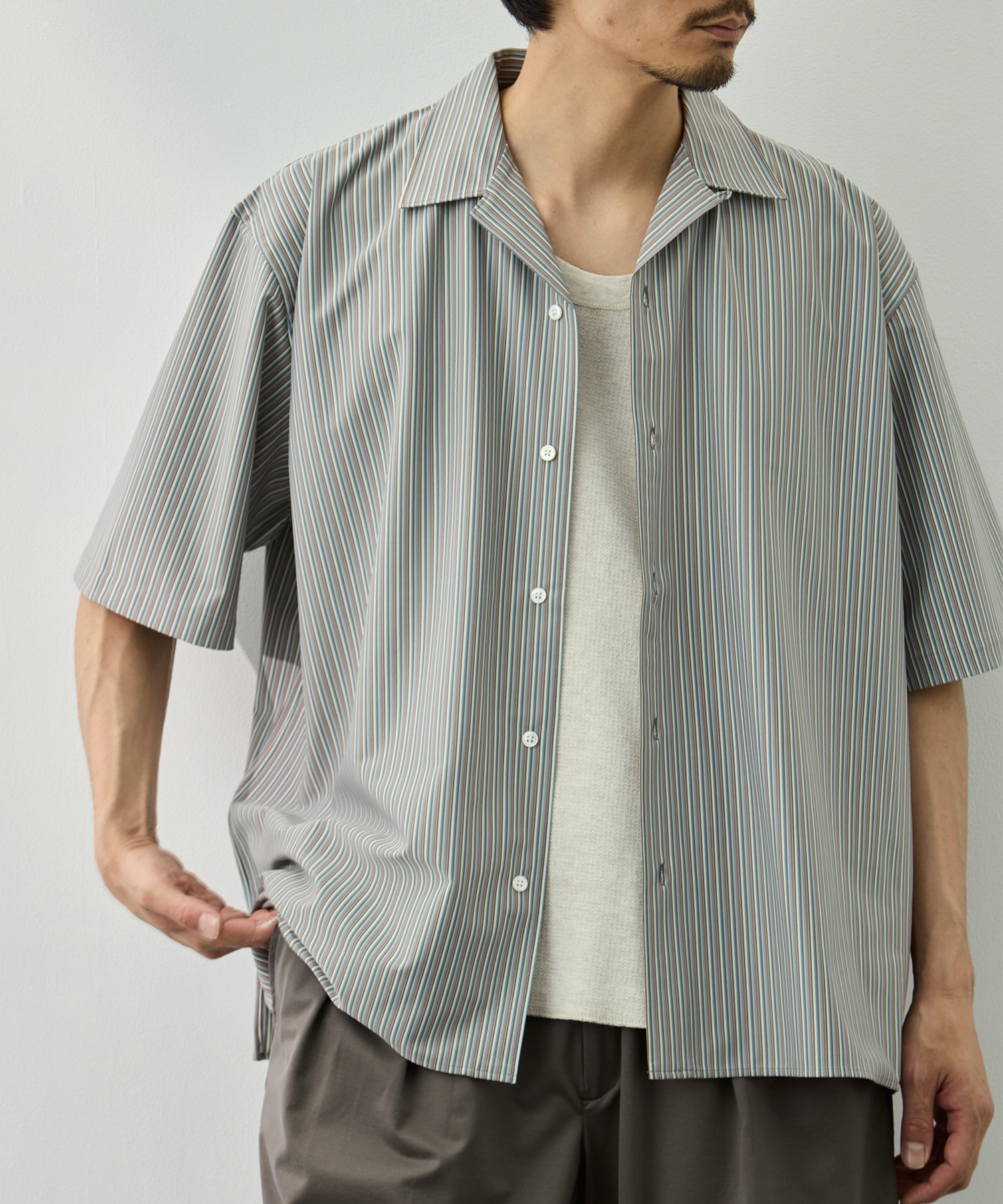 46G Stripe Ether Shirt KANEMASA PHIL.