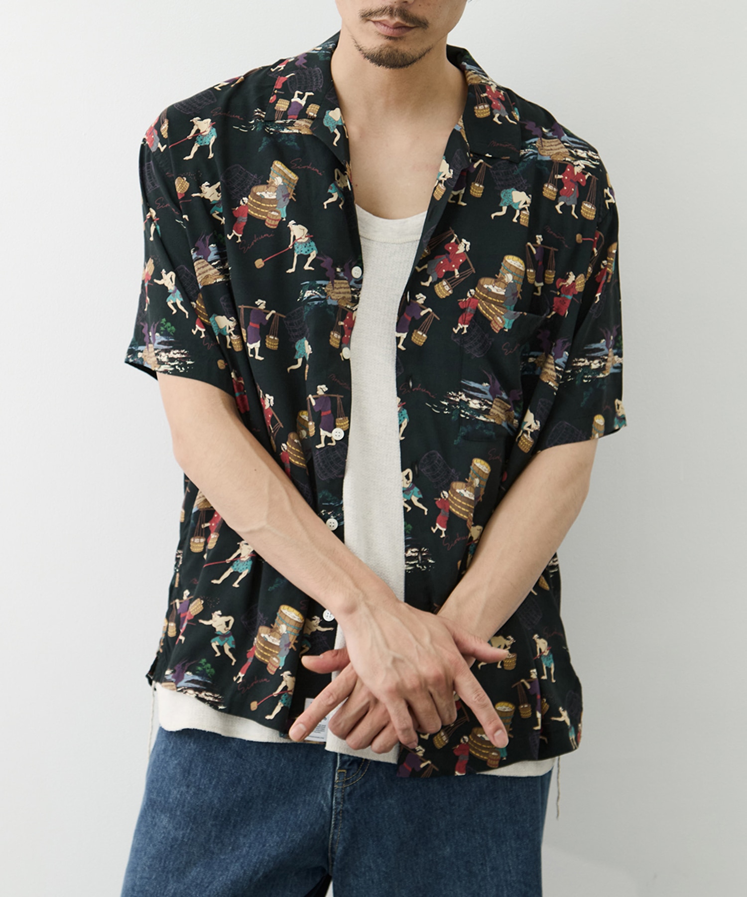 RAYON S/S SHIRT MOMOTARO JEANS