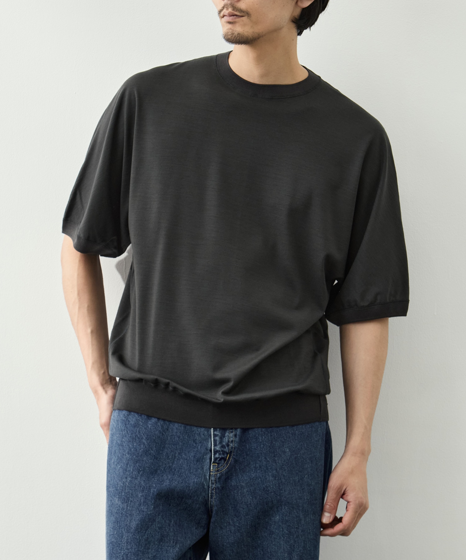 Knit Crew Neck Half Sleeve Pull Over GOOD PEOPLE GOOD STITCHING GOOD PRODUCT