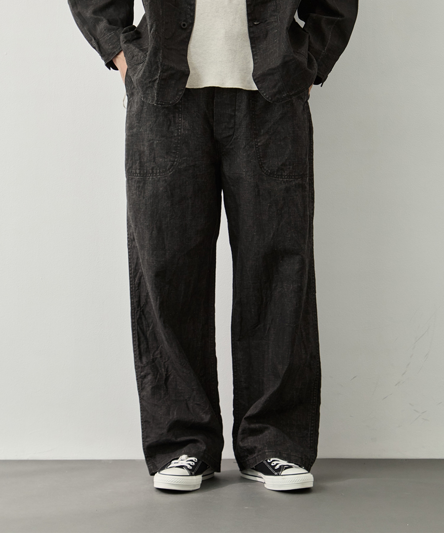 WWII 40S U.S NAVY SUMI COATED LINEN UTILITY TROUSERS orslow