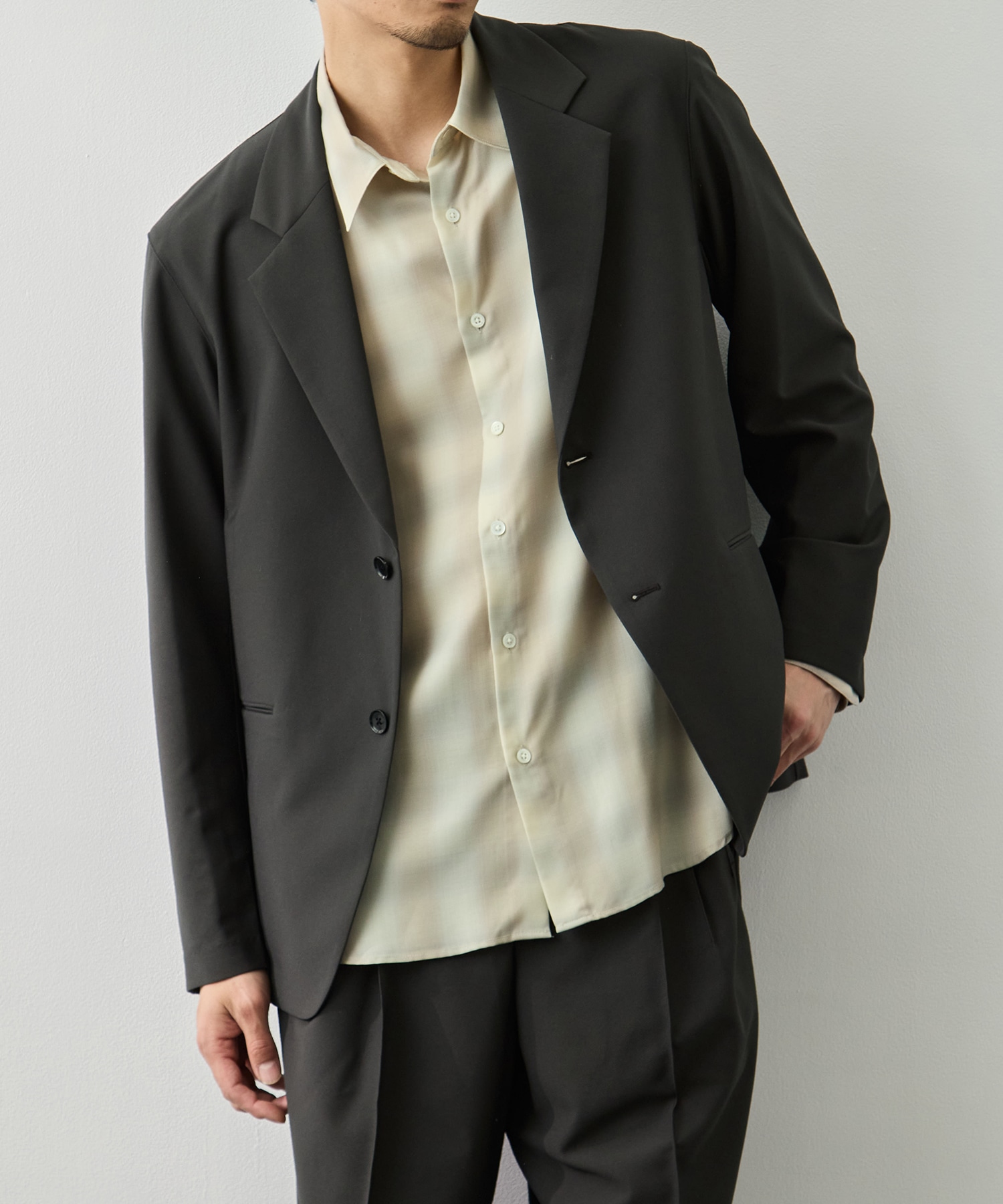 Single Breasted Easy Jacket GOOD PEOPLE GOOD STITCHING GOOD PRODUCT
