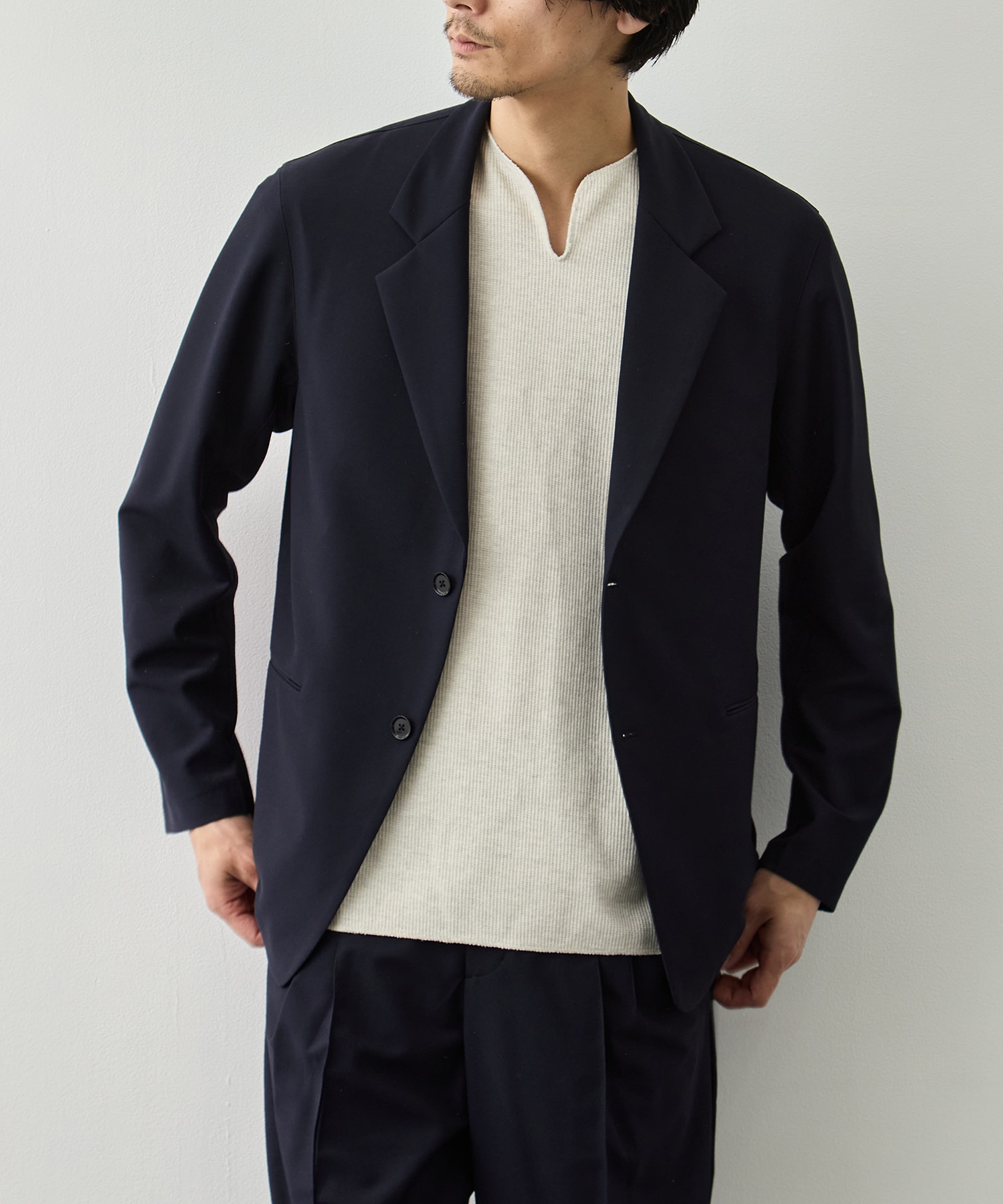 Single Breasted Easy Jacket GOOD PEOPLE GOOD STITCHING GOOD PRODUCT