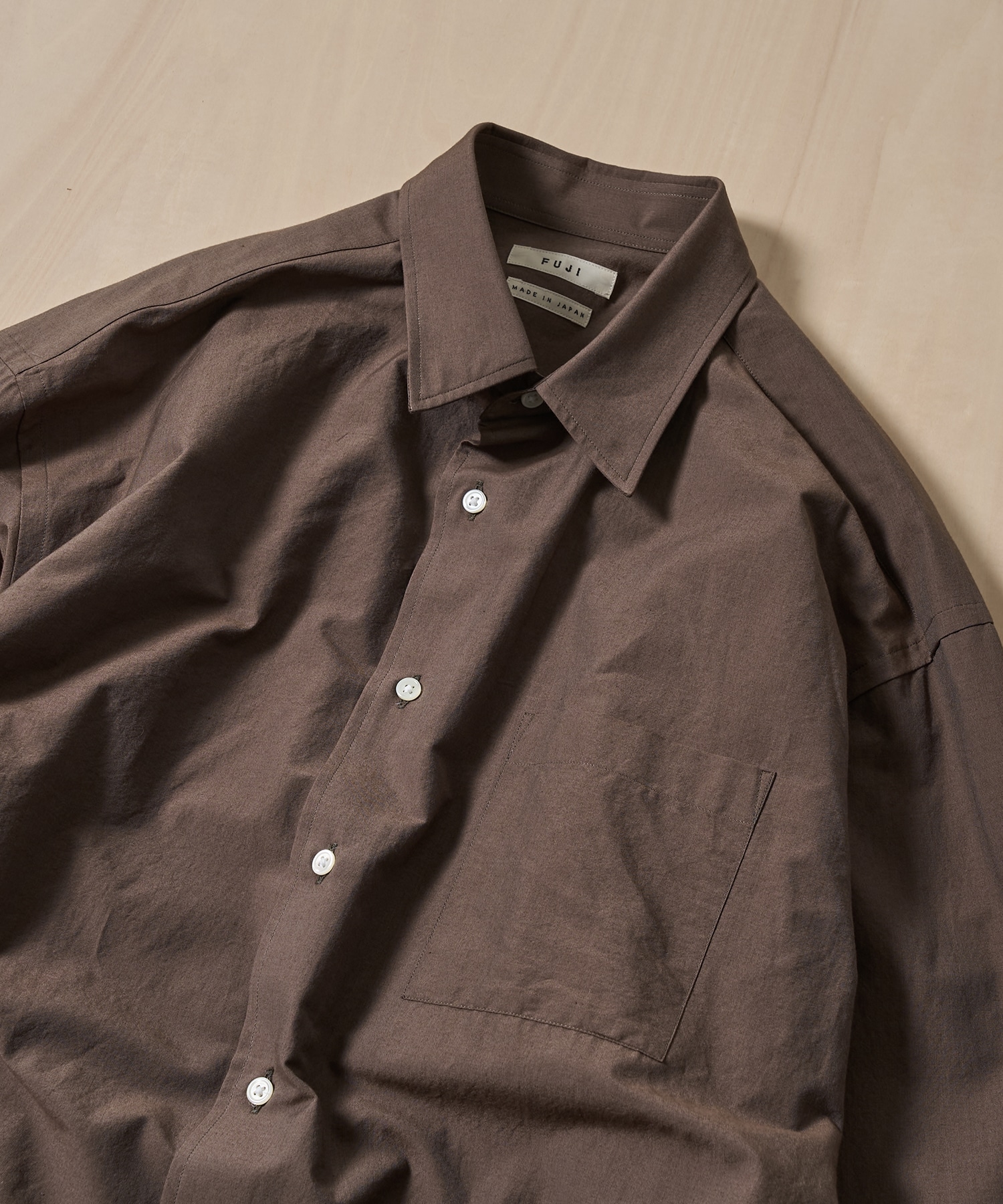 SILK COTTON STANDARD SHIRT FUJI