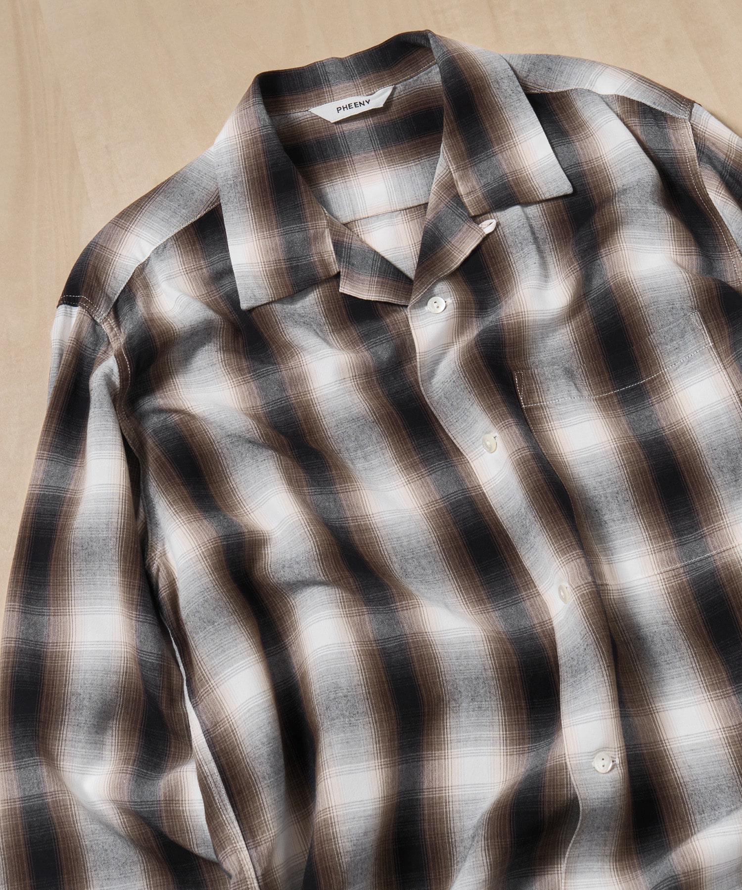 Rayon Ombre Check L/S Shirt PHEENY