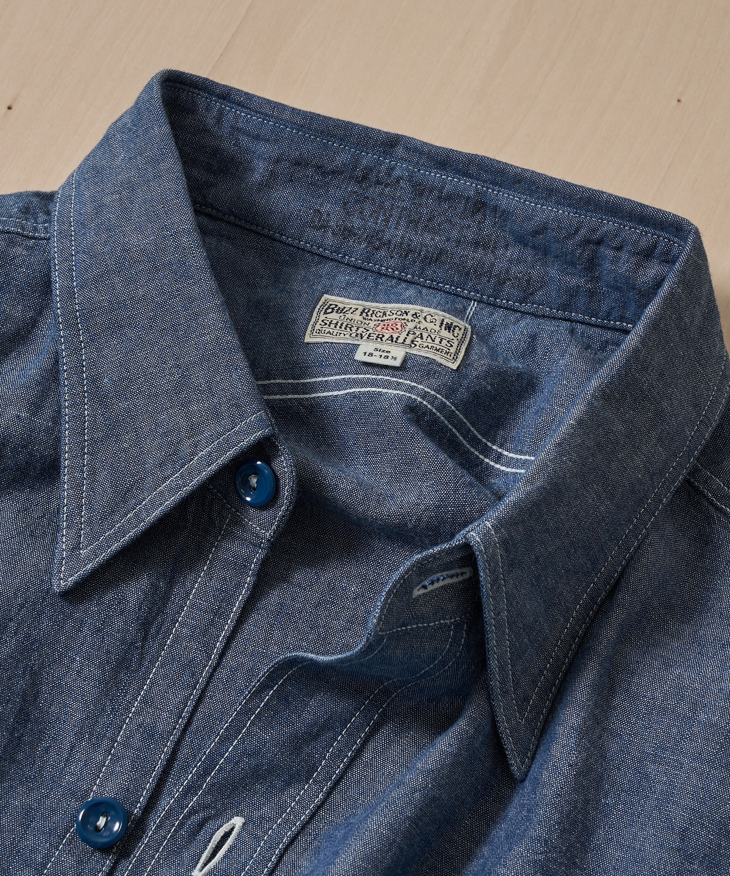 BLUE CHAMBRAY WORK SHIRT BUZZ RICKSON'S