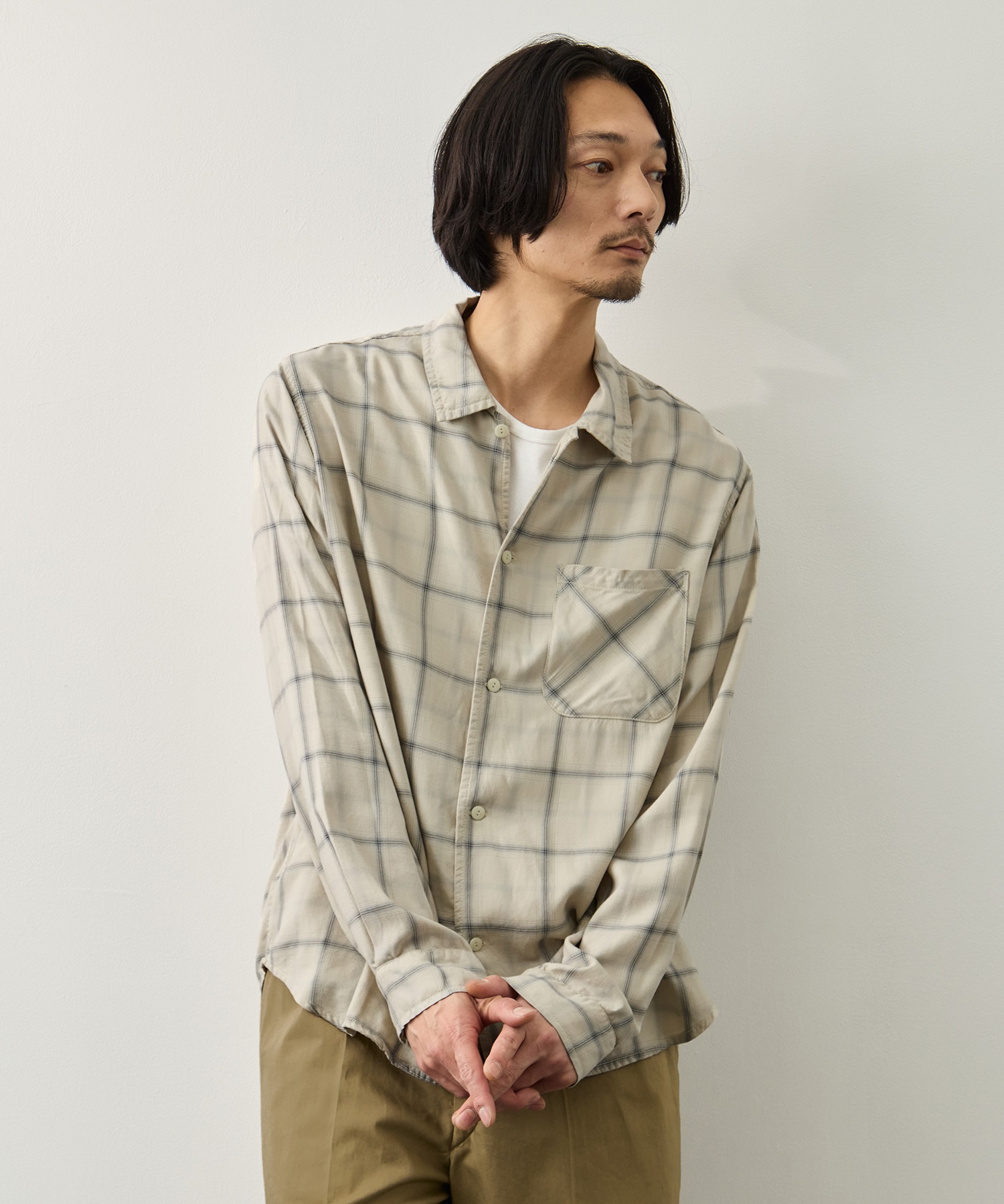レーヨンツイルチェックシャツ REMI RELIEF