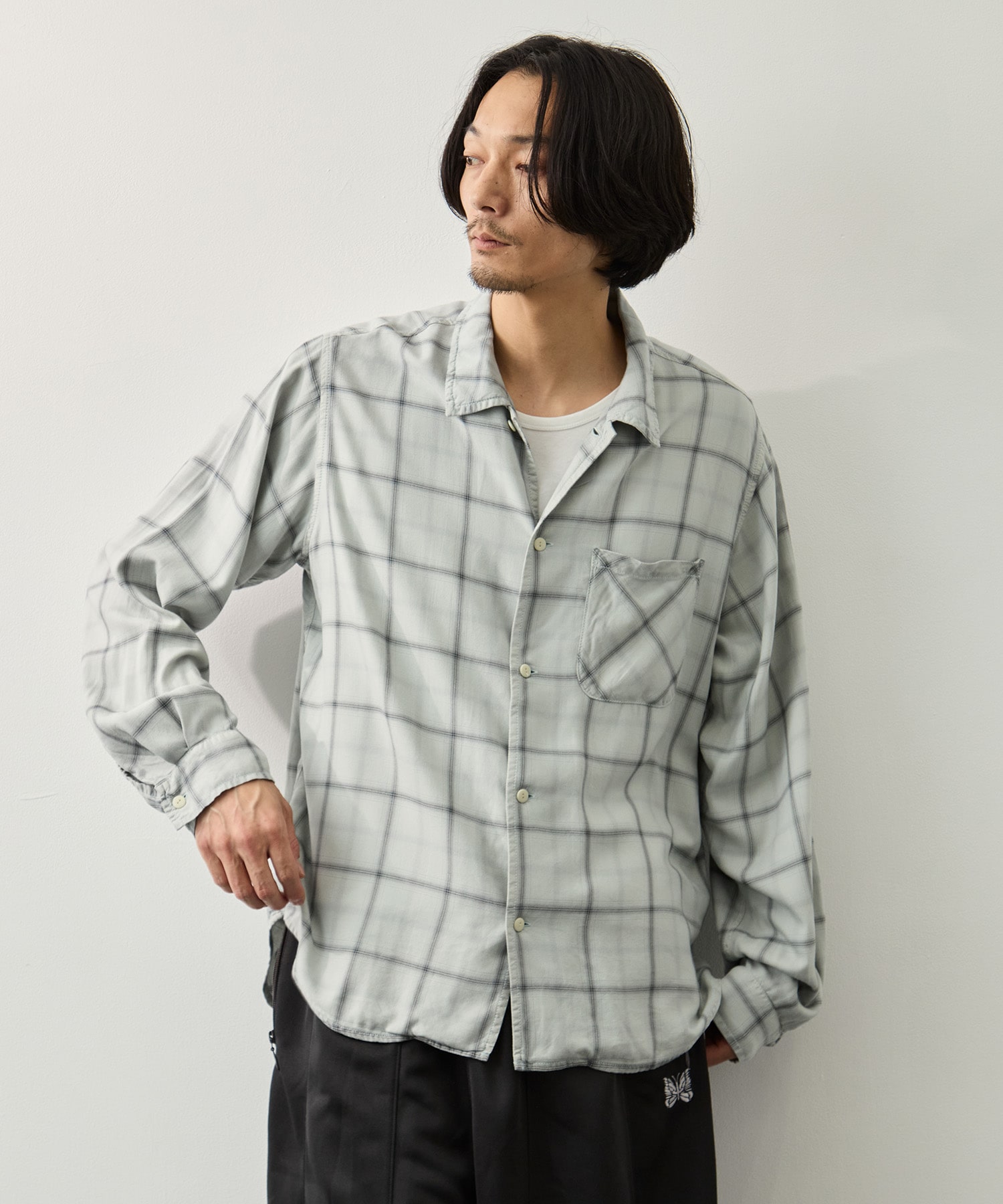 レーヨンツイルチェックシャツ REMI RELIEF