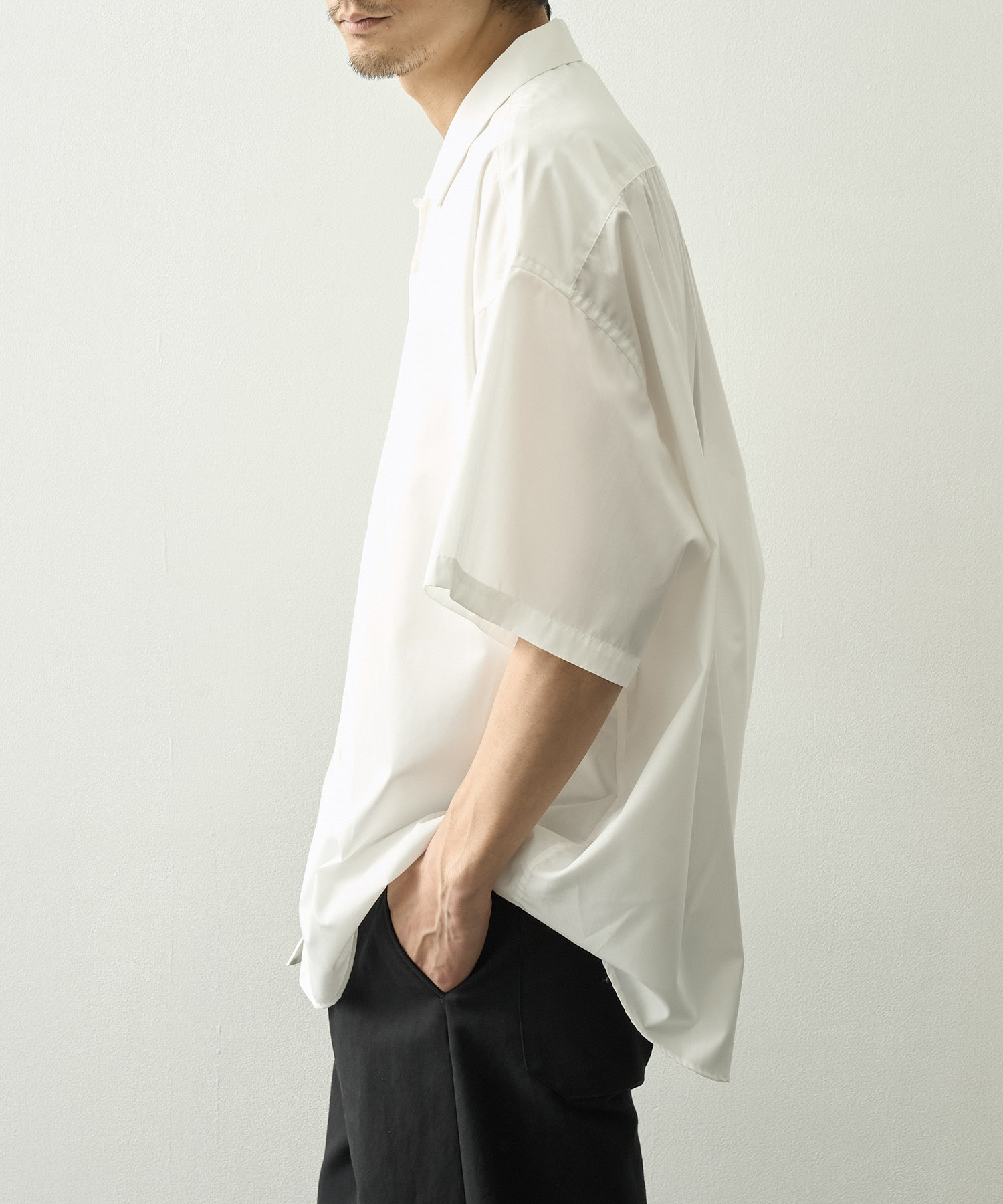P/C OPEN COLLAR SS SHIRT S.F.C