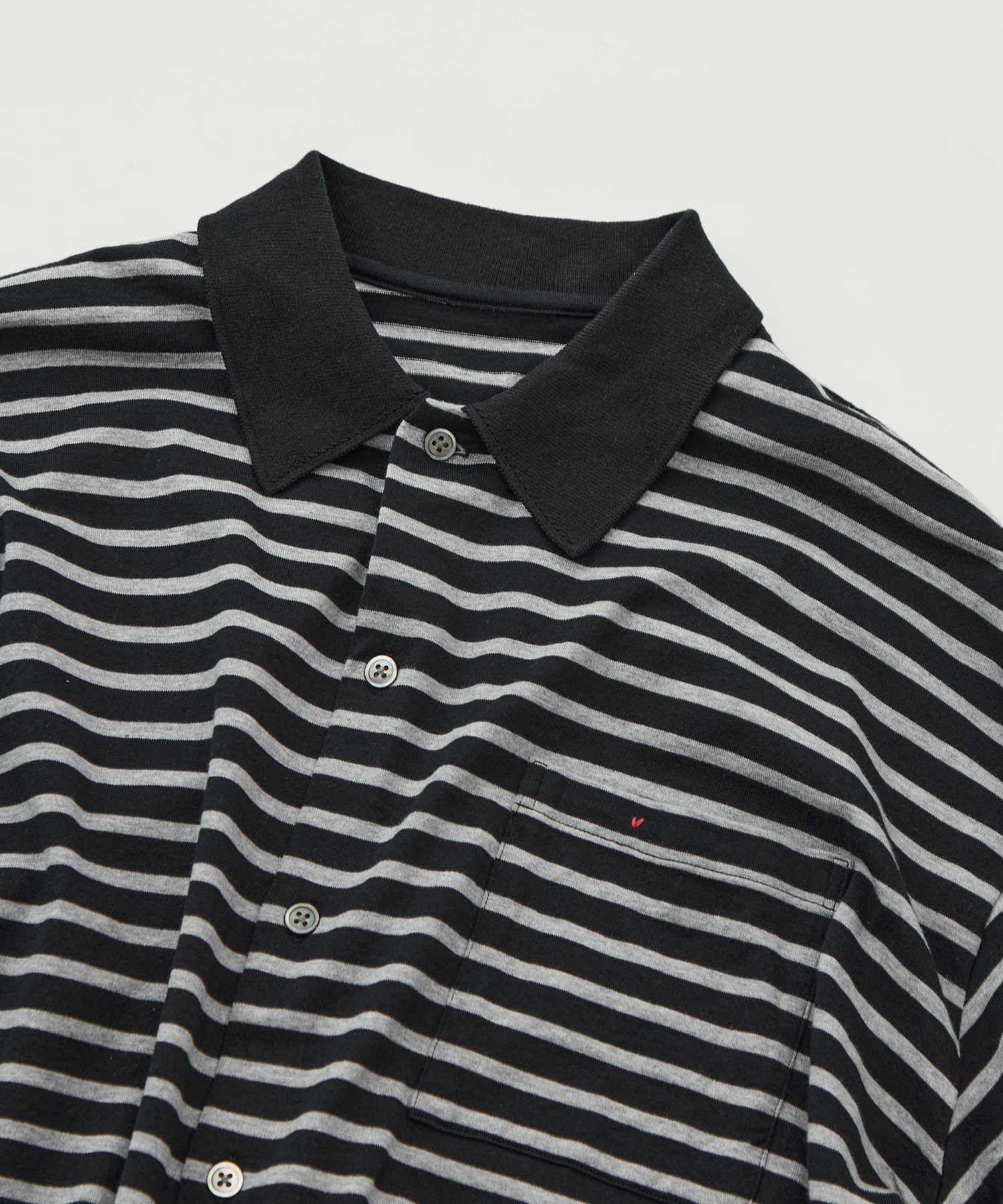 PC-006-3998-0010/BK/H.W BTNK BRDR OPN POLO SHIRT PORTER CLASSIC