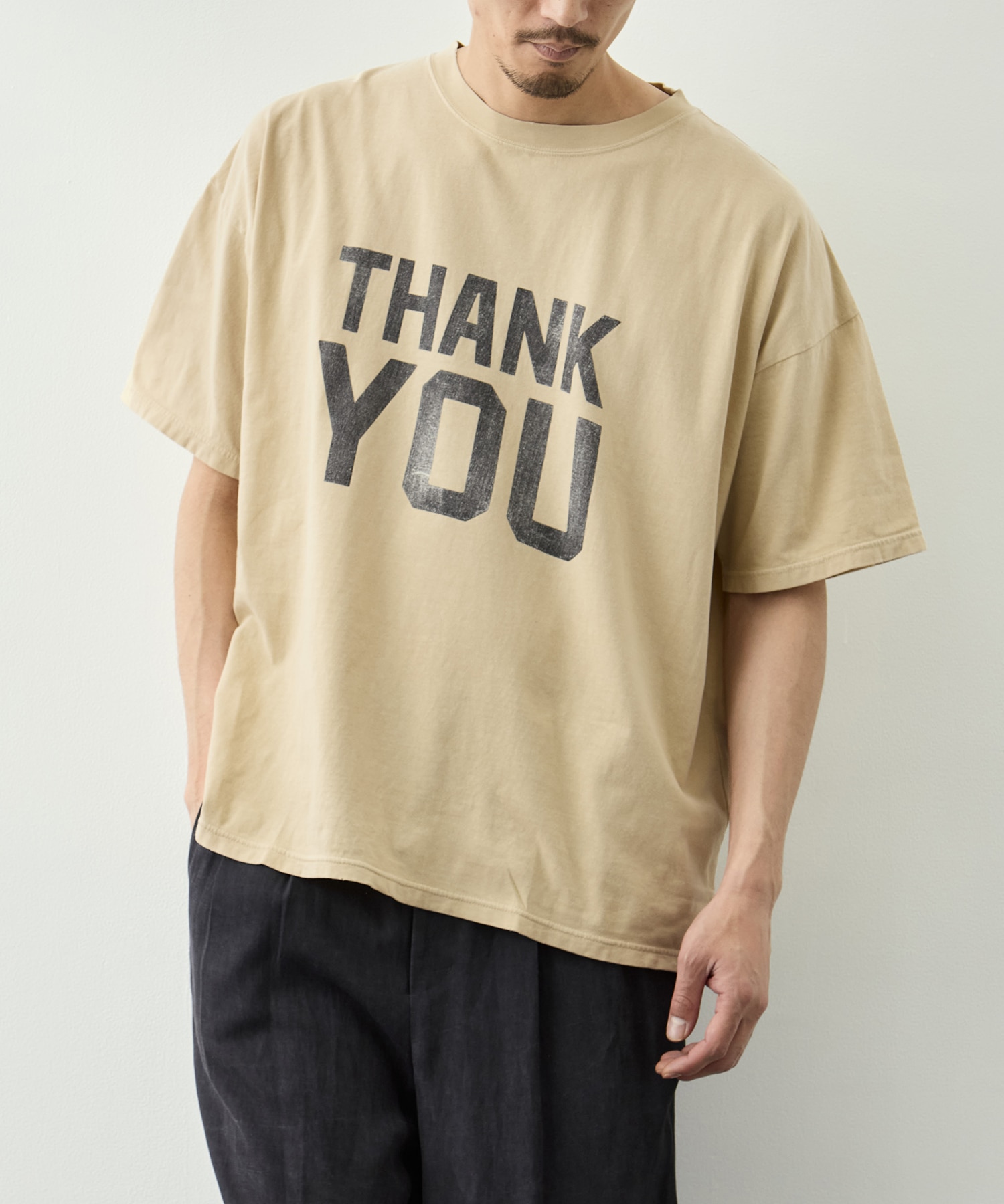 NEW SP加工20/-天竺BIGサイズT(THANK YOU) REMI RELIEF