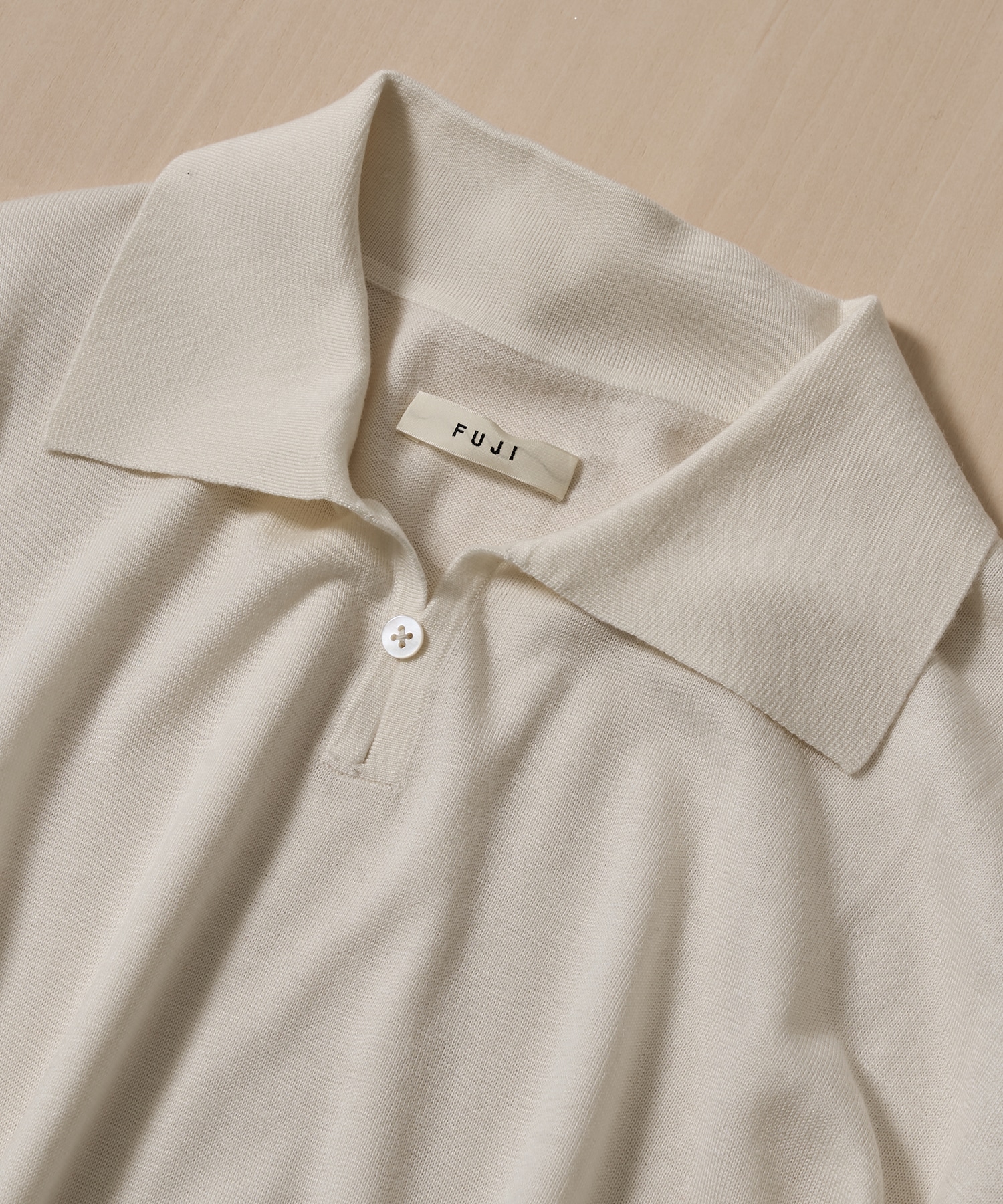 SILK CASHMERE S/S SKIPPER POLO FUJI
