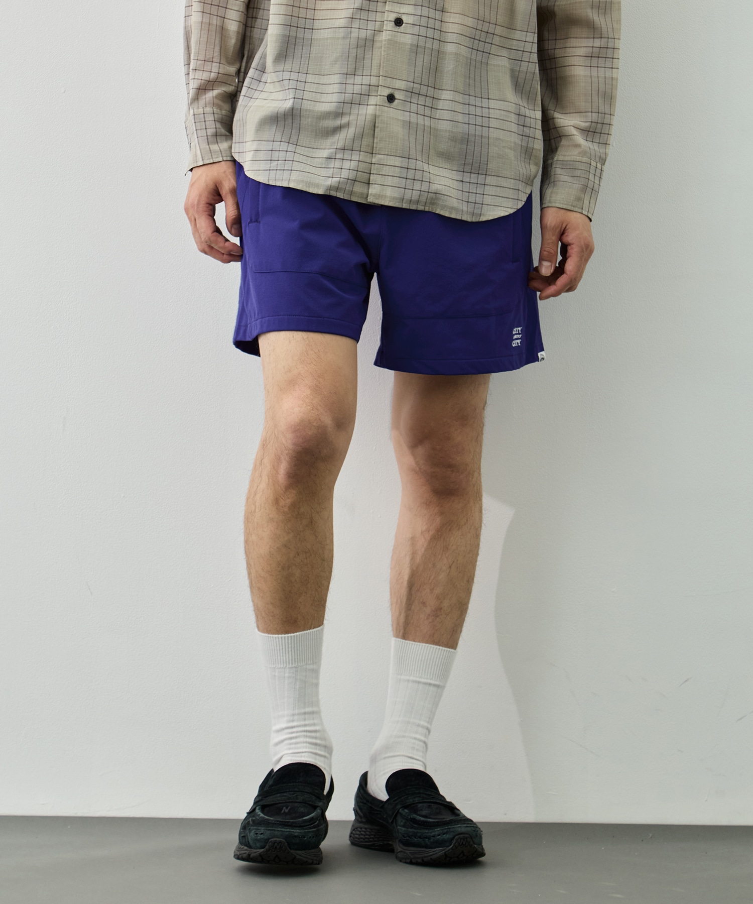 EMBROIDERD LOGO STRECH  NYLON EASY  SHORTS CITY COUNTRY CITY