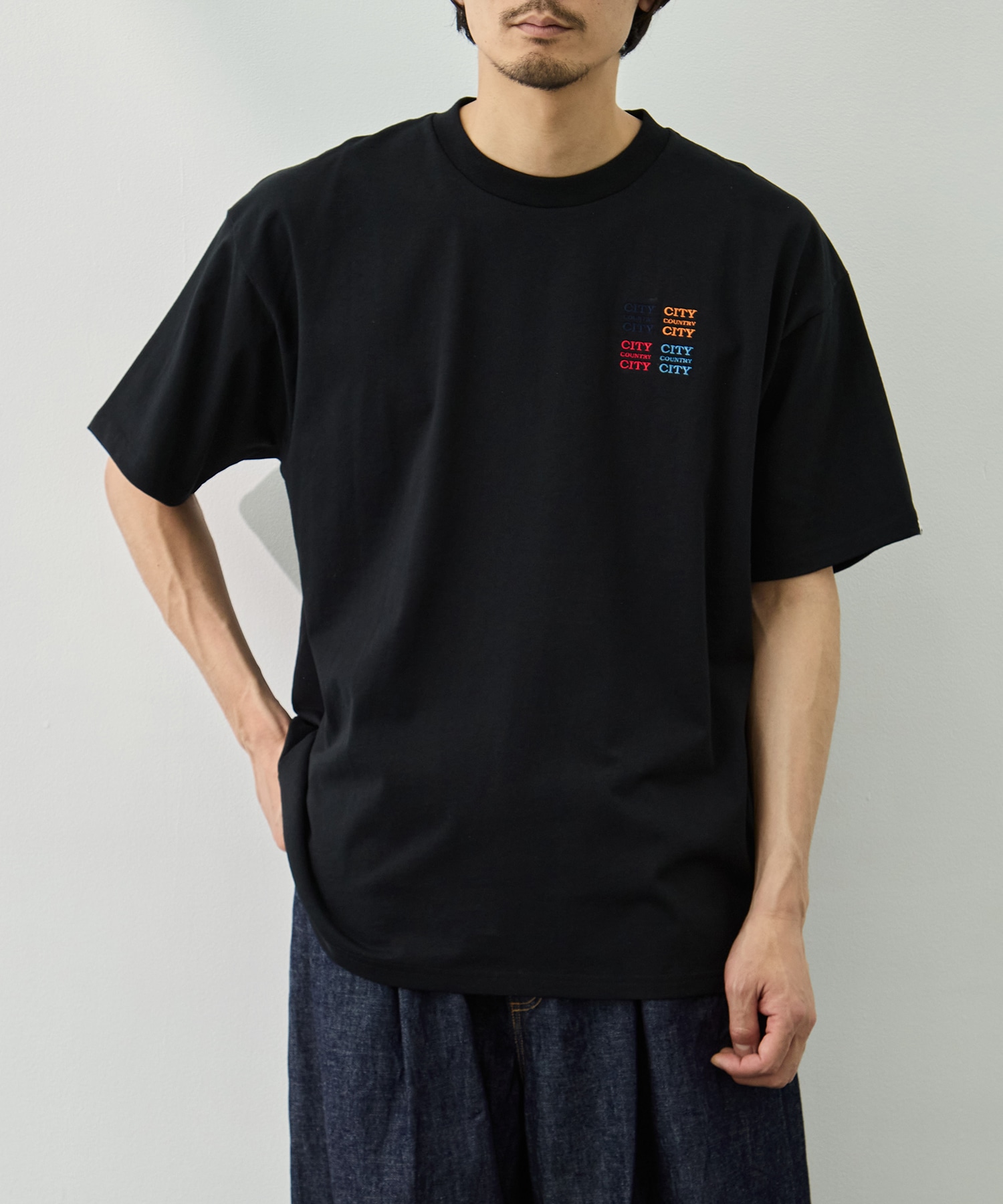 EMBROIDERED LOGO COTTON S/S T-SHIRT_CCCC CITY COUNTRY CITY