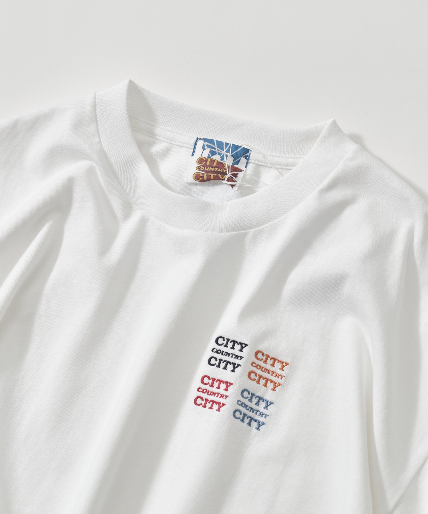 EMBROIDERED LOGO COTTON S/S T-SHIRT_CCCC CITY COUNTRY CITY