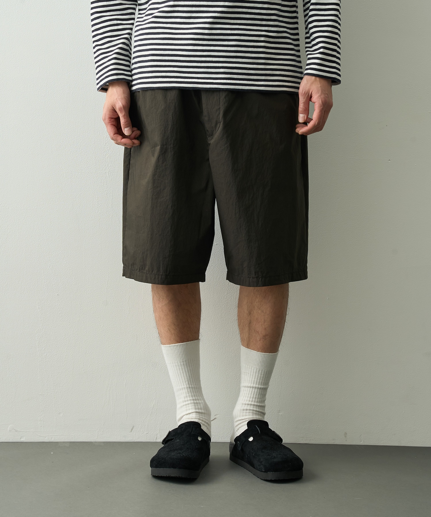 PC-035-3943-0020/BROWN/POPLIN EASY SHORTS PORTER CLASSIC