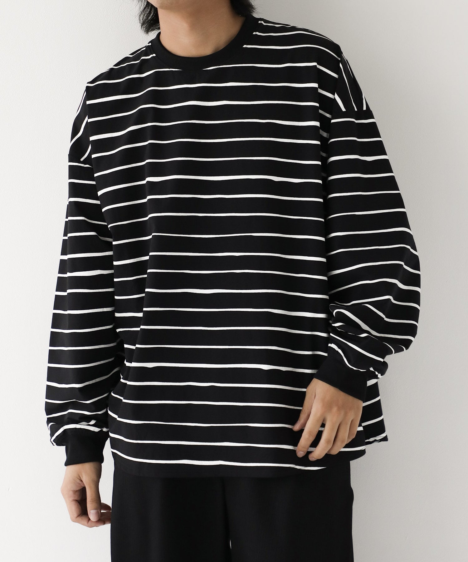 SUPER BIG LS TEE (NYLON STRIPE) S.F.C