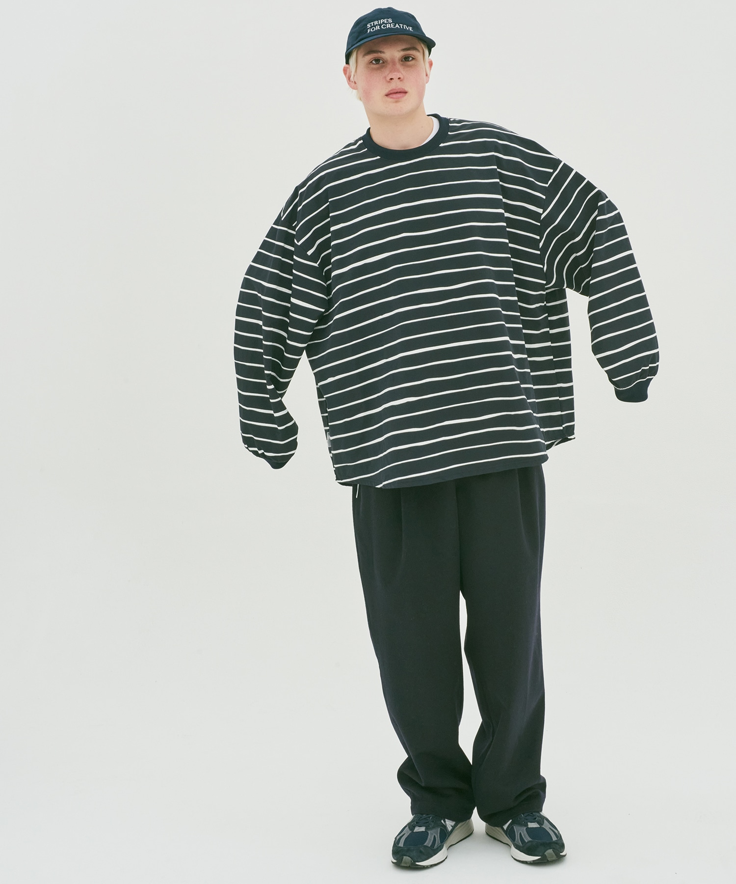 SUPER BIG LS TEE (NYLON STRIPE) S.F.C