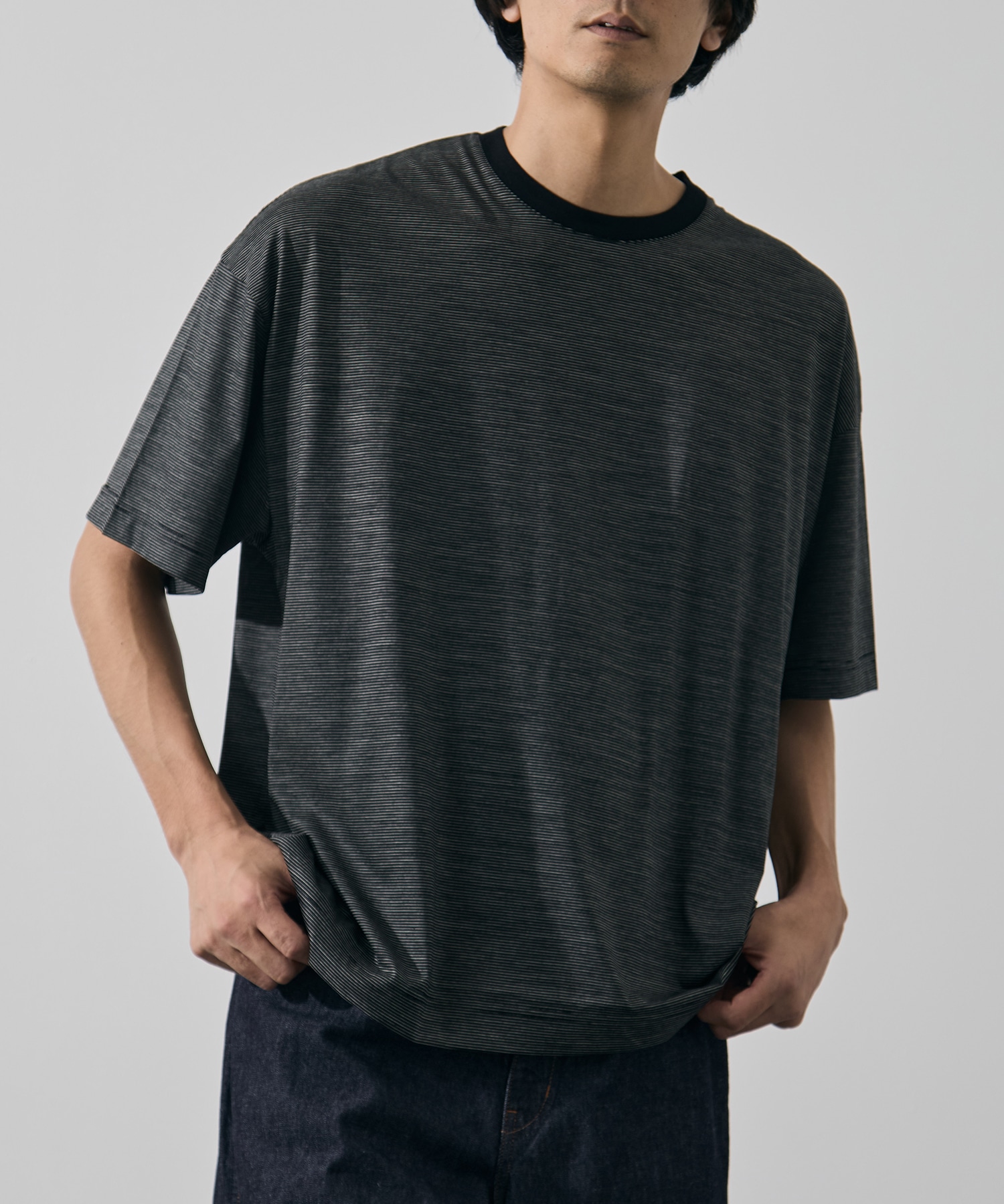 32G Wool Stripe SS Tee KANEMASA PHIL.