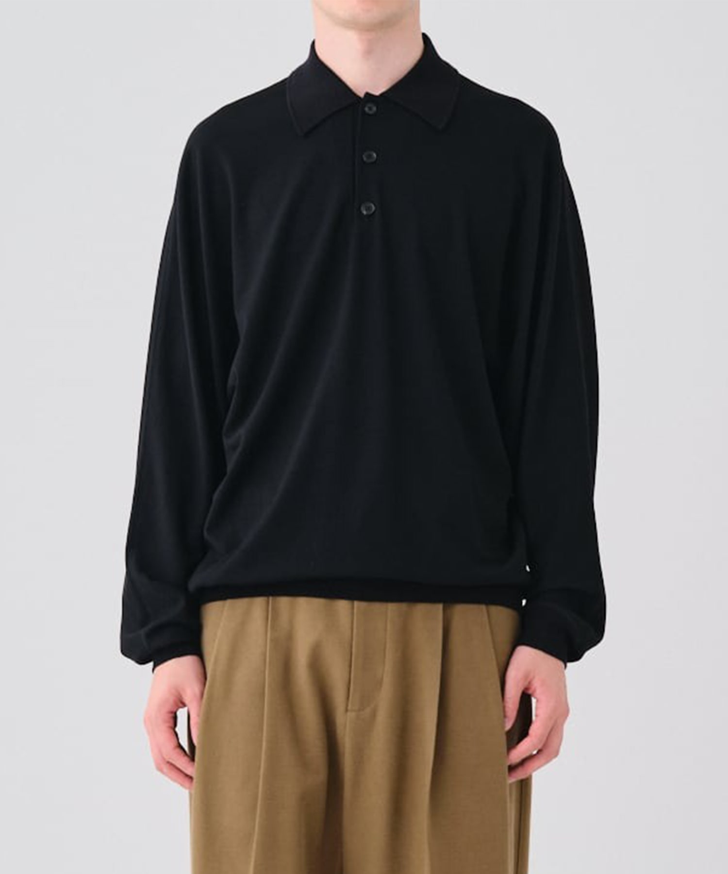 Knit Reduced Collar Polo GOOD PEOPLE GOOD STITCHING GOOD PRODUCT