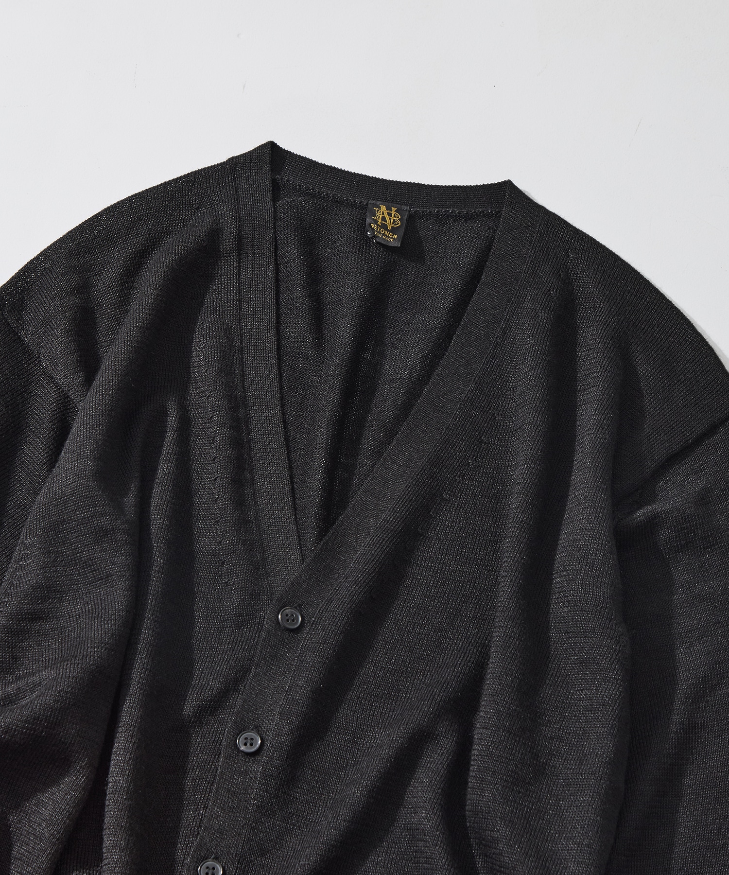 別注 RAMIE WOOL V NECK CARDIGAN BATONER