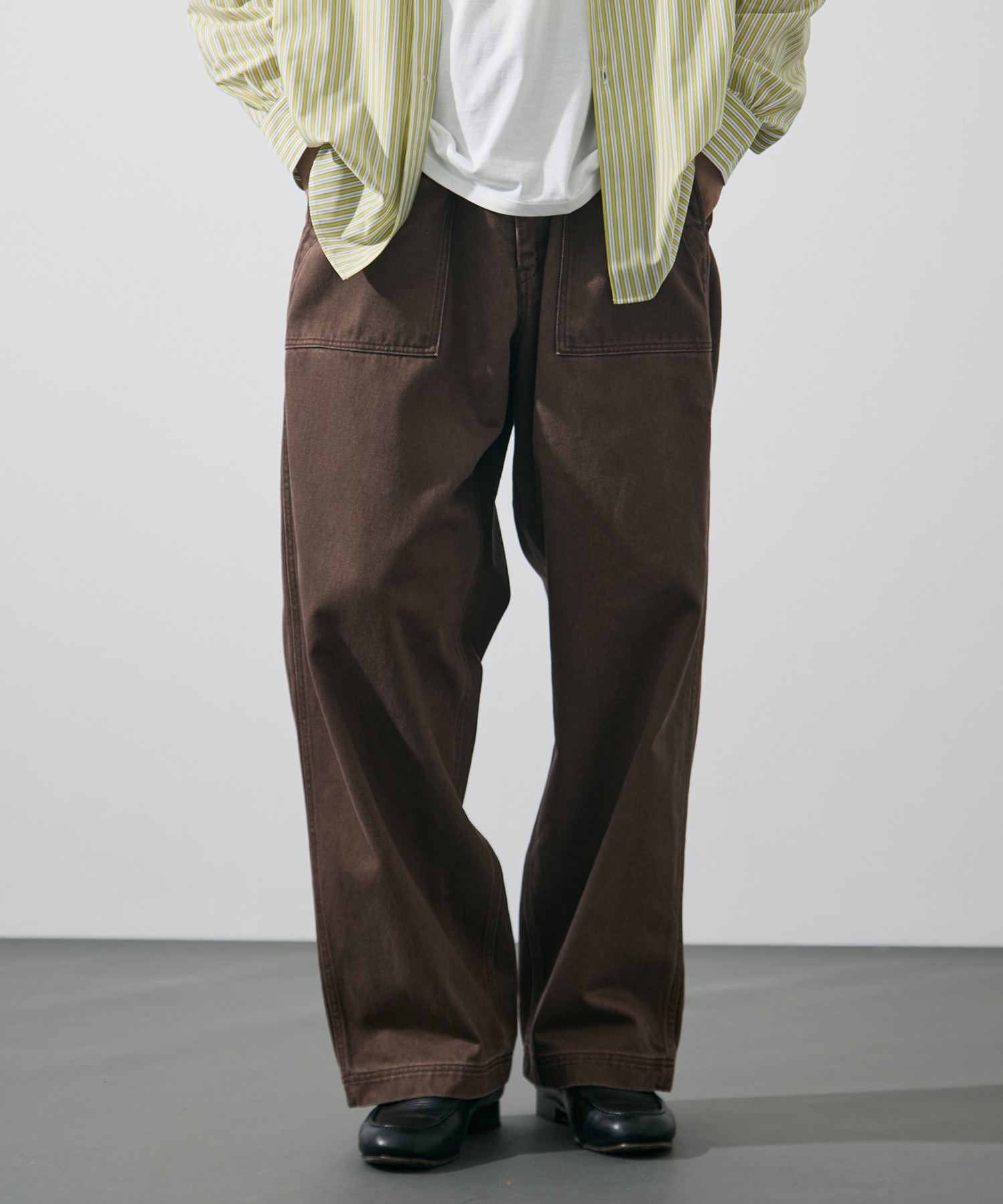 SUN-FADED COTTON TWILL PANTS YLEVE