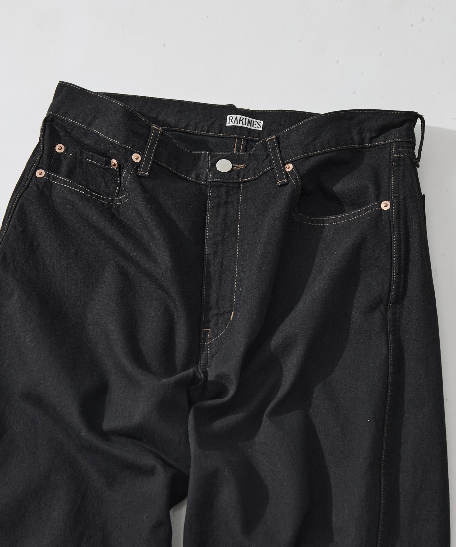 Ex.10oz ONE WASH DENIM Rub denim-TO RAKINES
