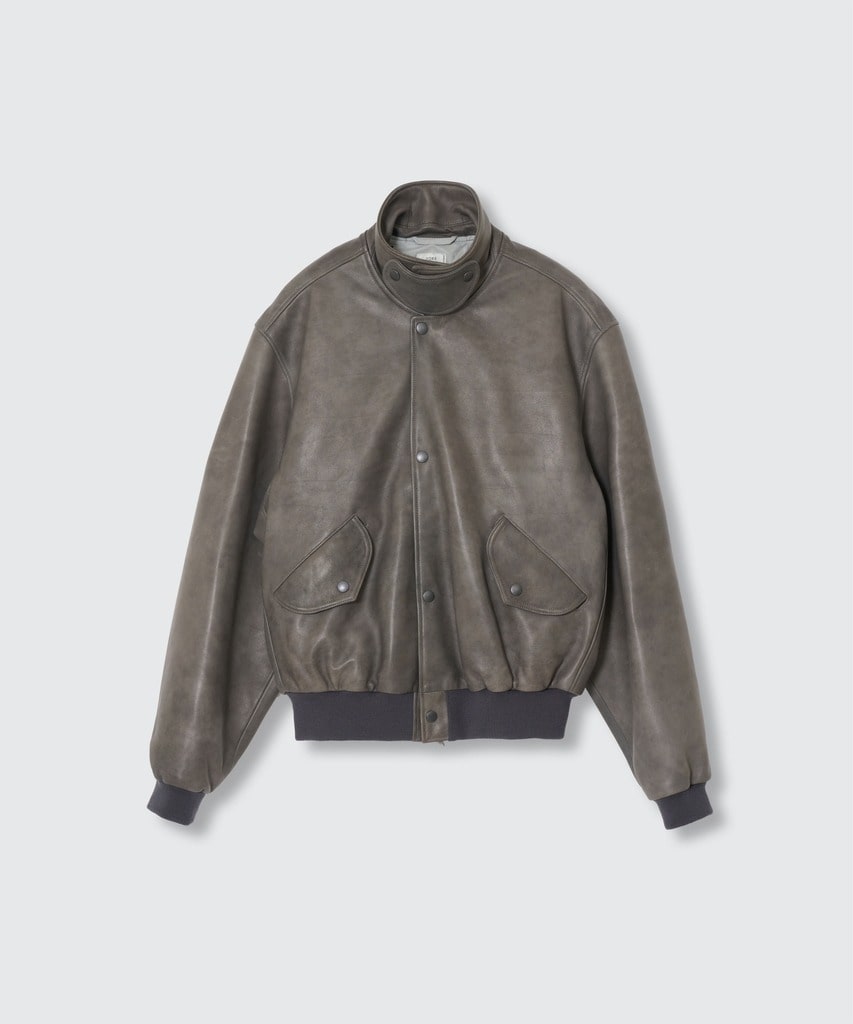Lamb Leather Bomber Jacket YOKE