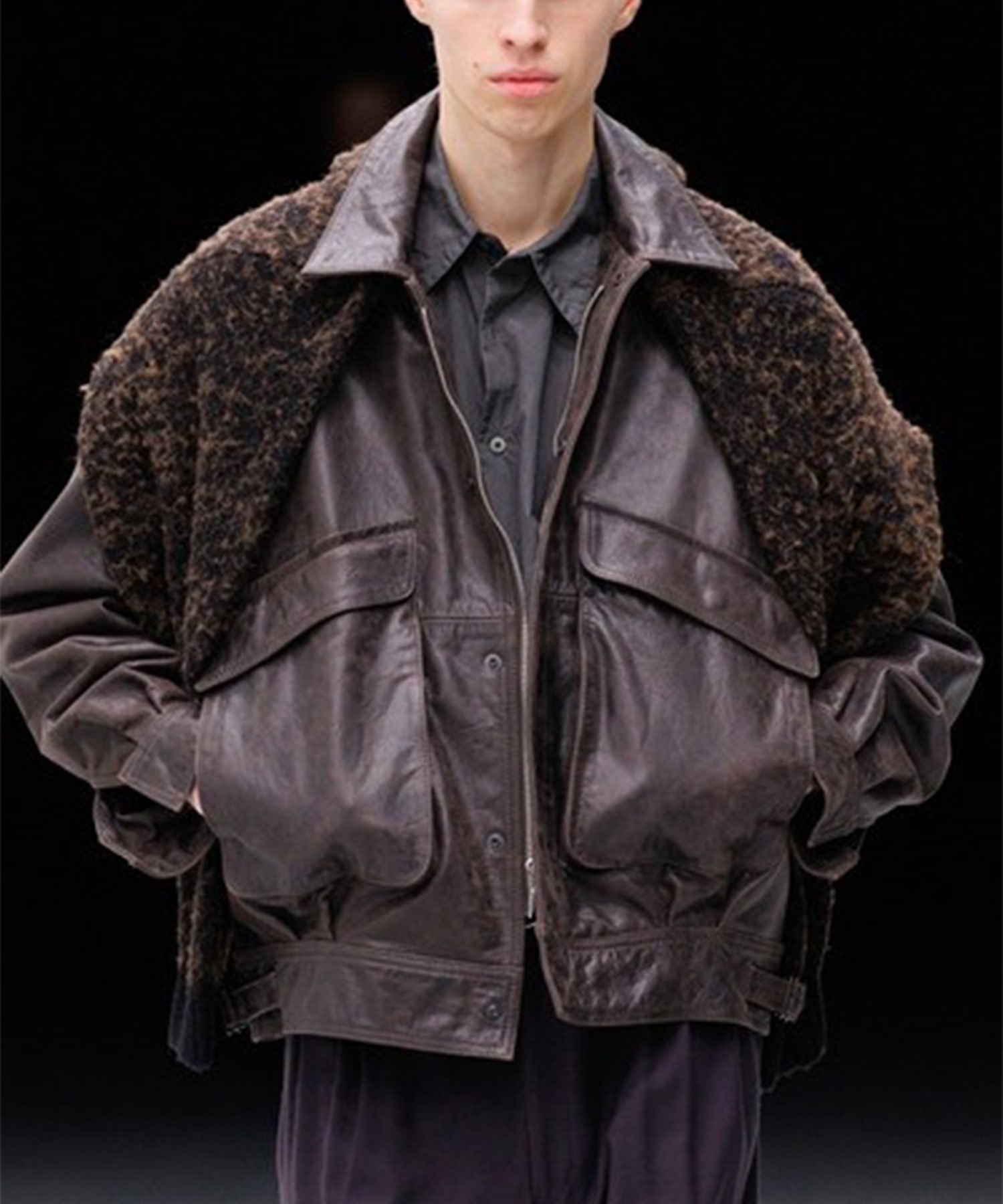 Leather Flight Jacket YOKE