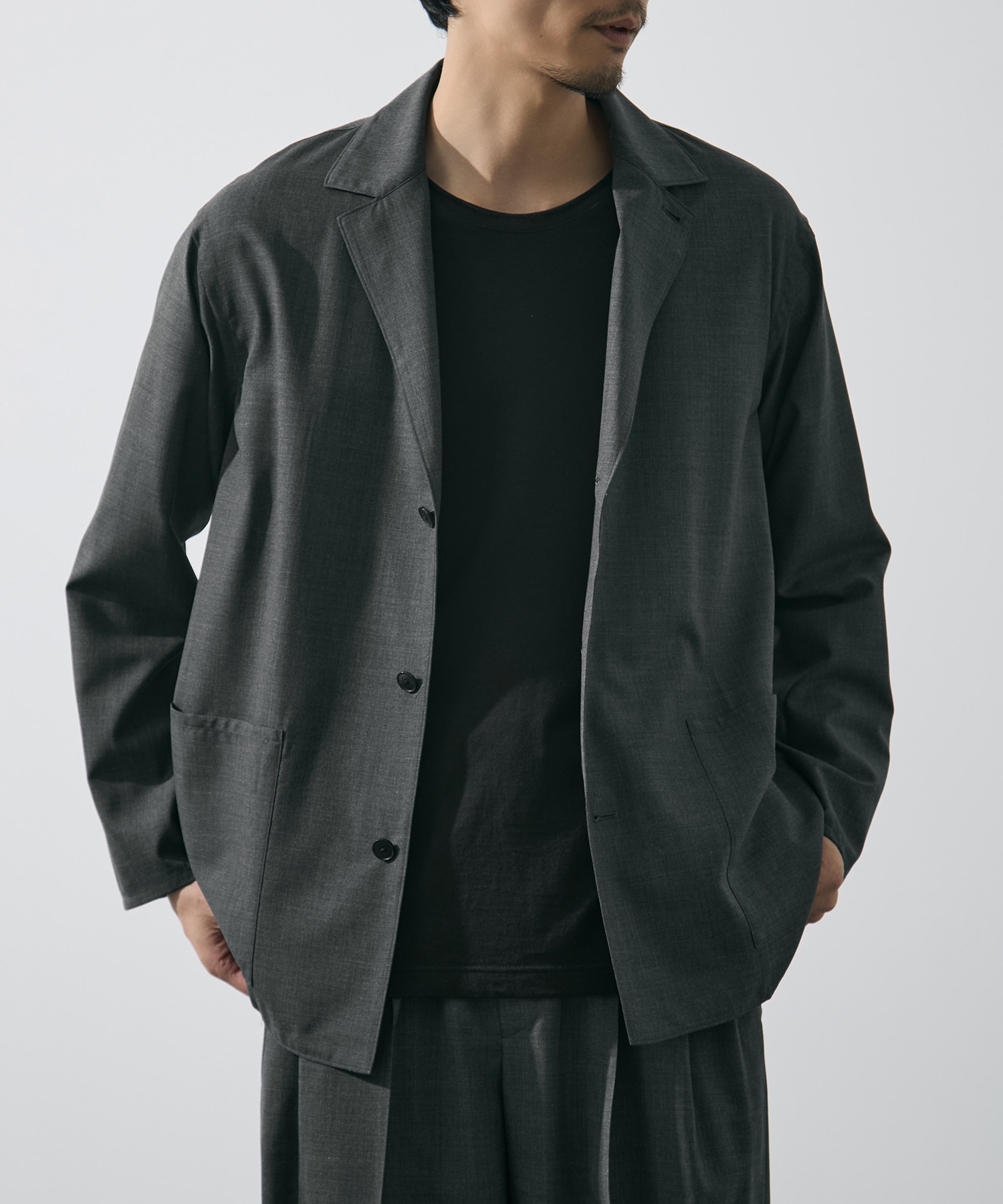 SUPER140s WOOL TROPICAL WORK JACKET YLEVE