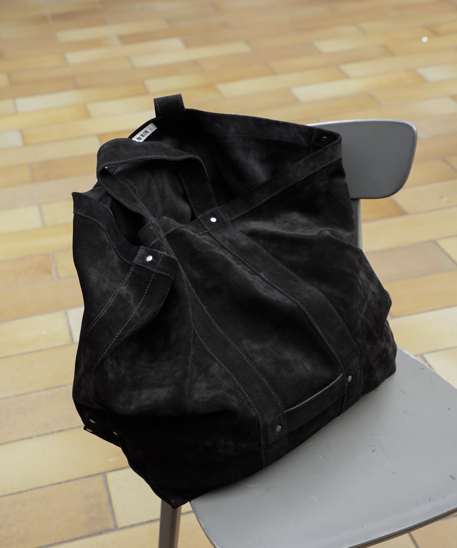 LEATHER TOTE BAG -Cow split leather- SEVEN BY SEVEN