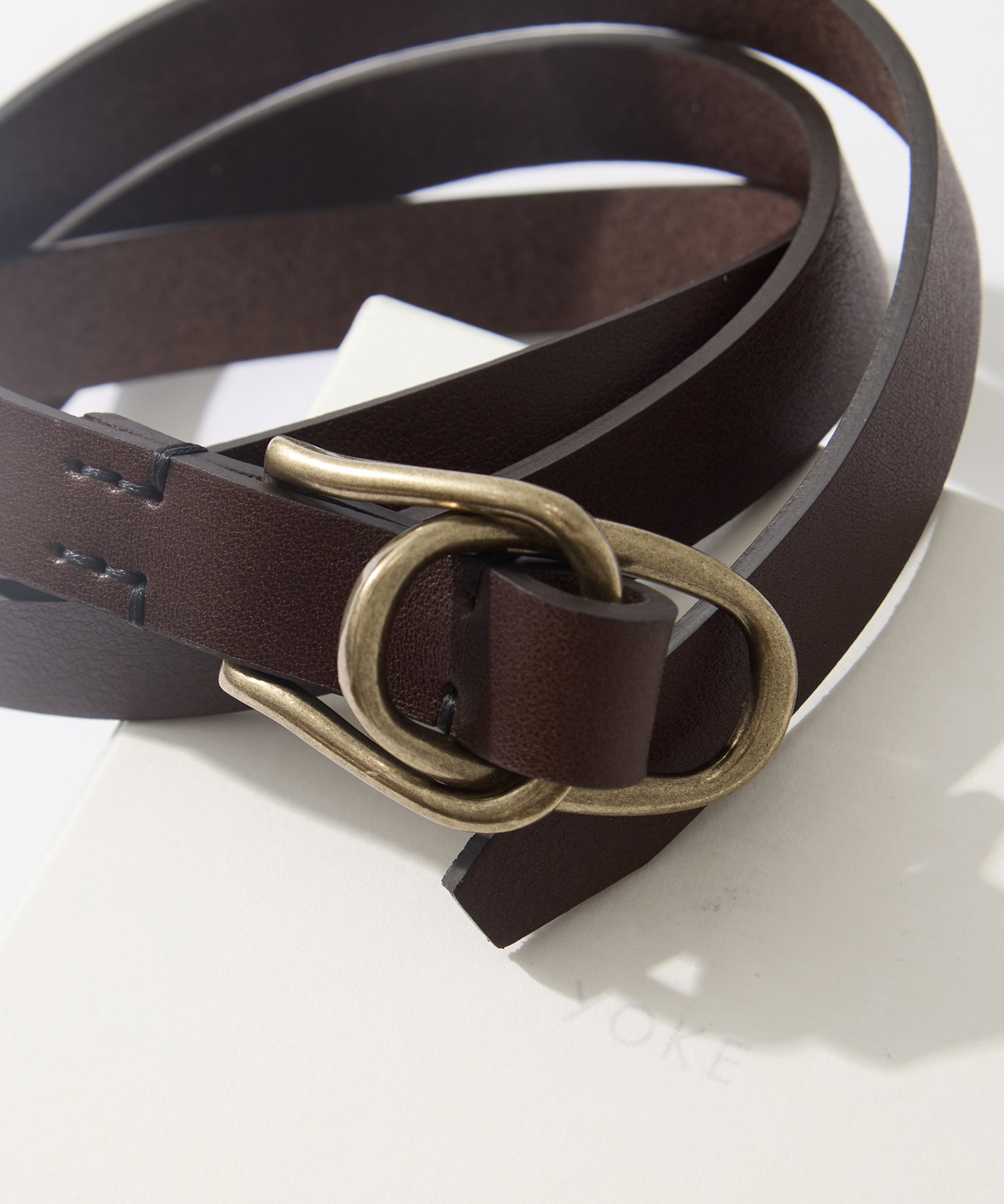 Double Buckel Leather Belt YOKE