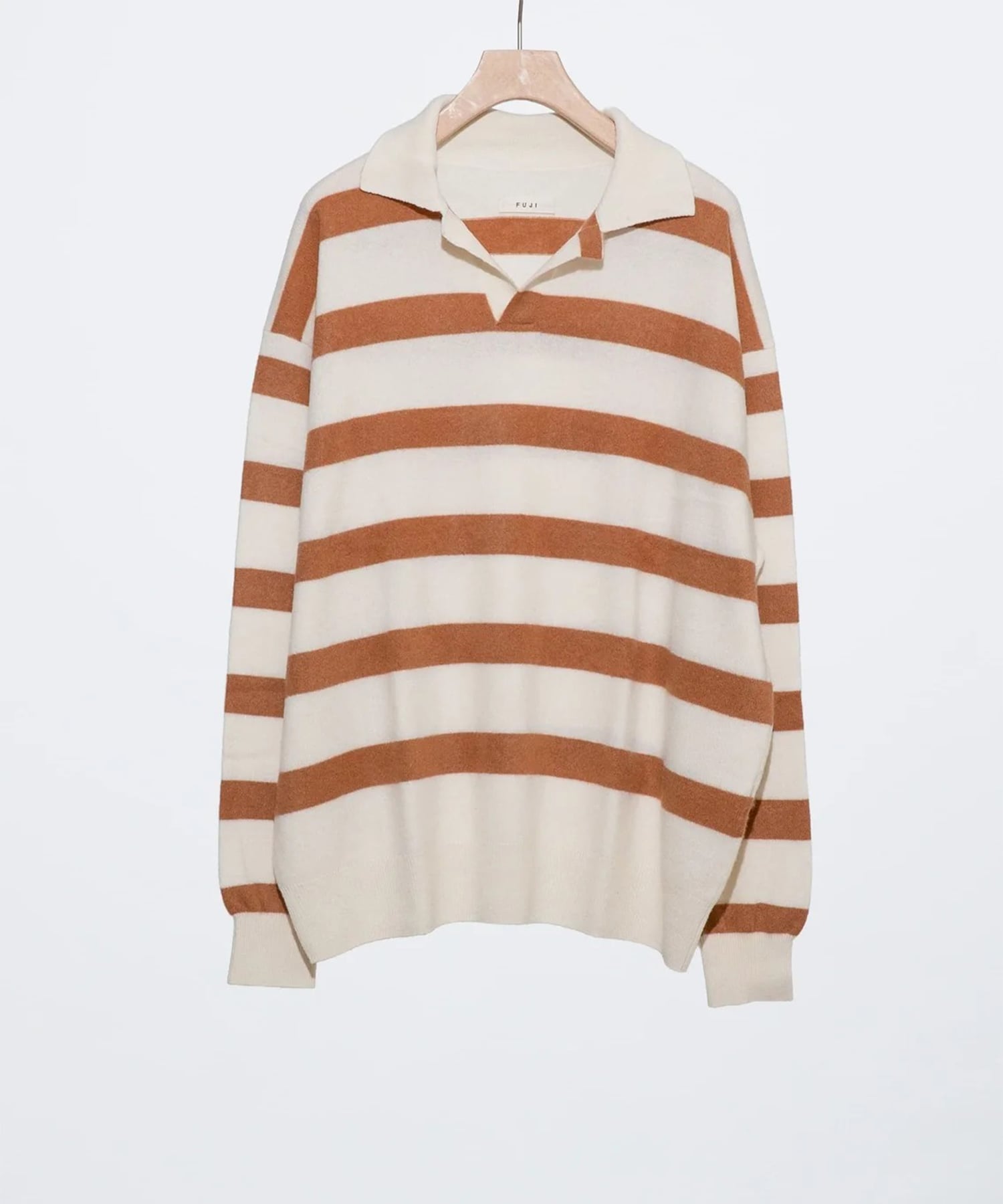 CASHMERE BORDER SKIPPER KNIT FUJI