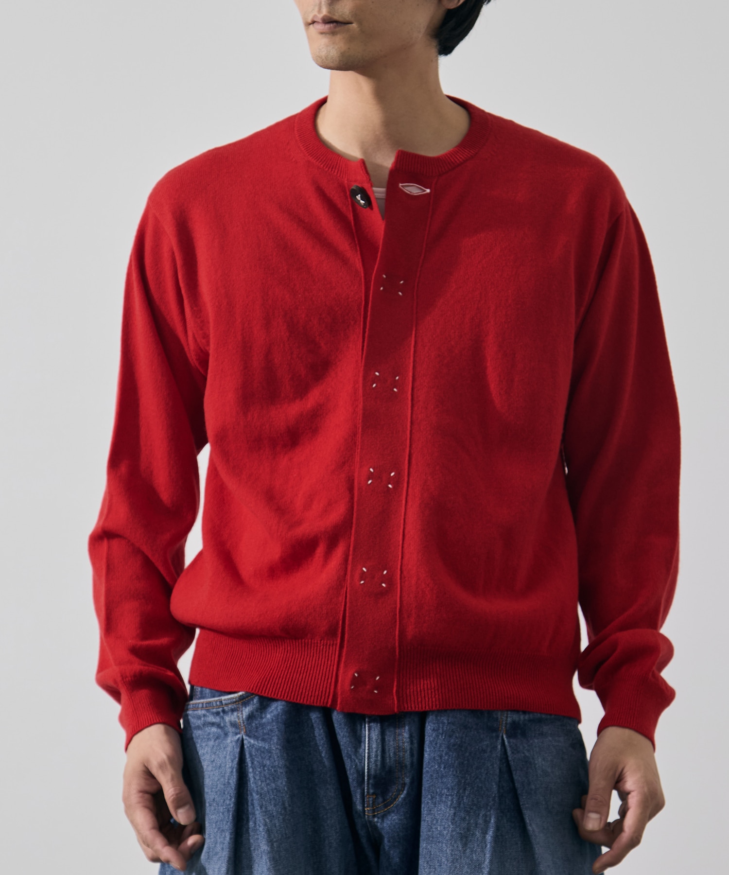 Wool knit cardigan KHOKI