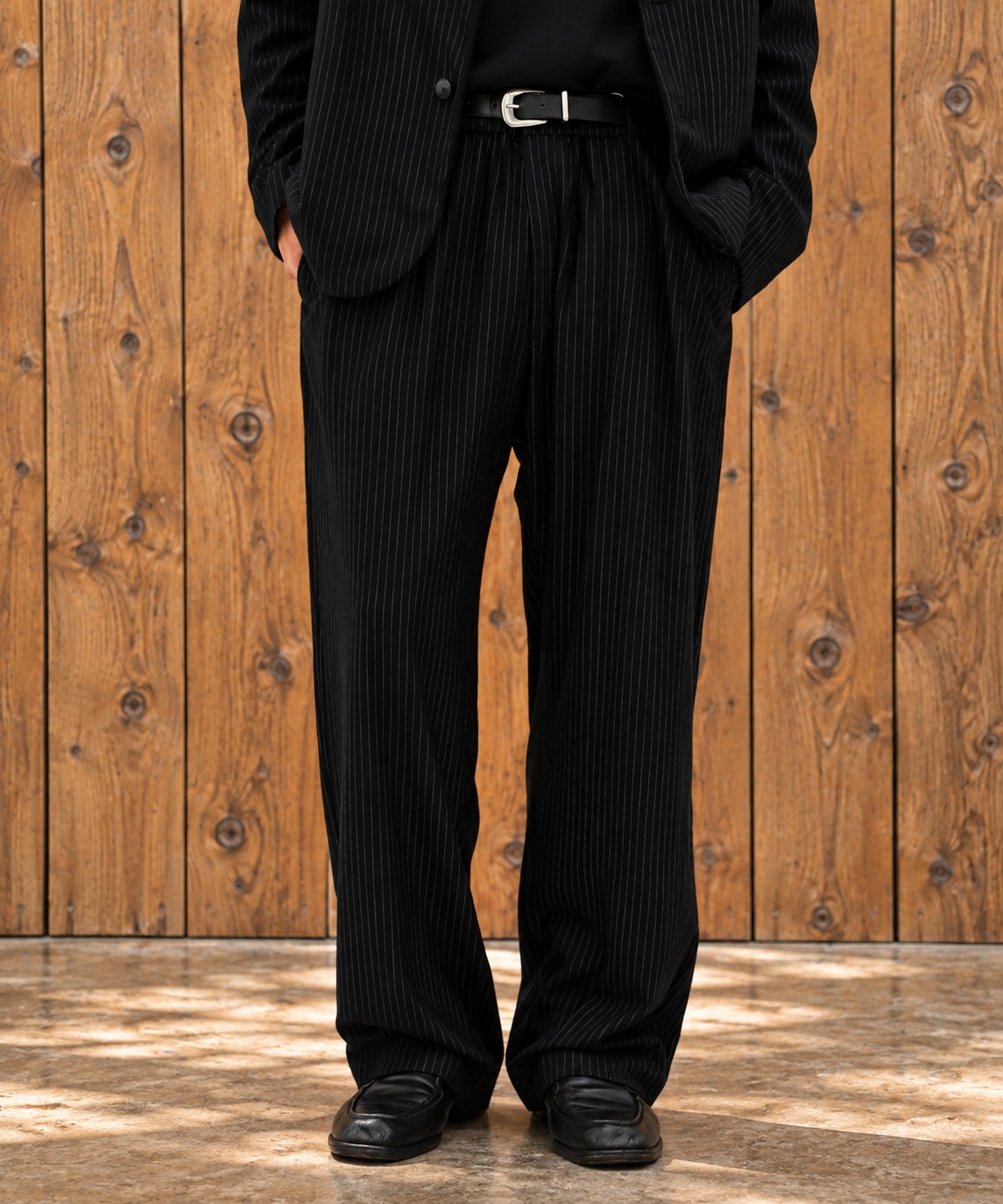 36G Wool Fulling Stripe Pants KANEMASA PHIL.