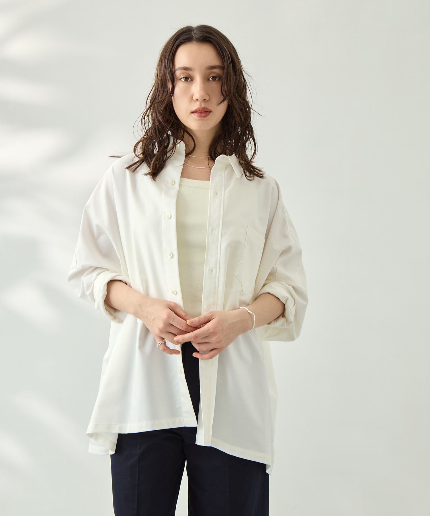 スーピマブレンドrelaxシャツ KEY TIMEZ