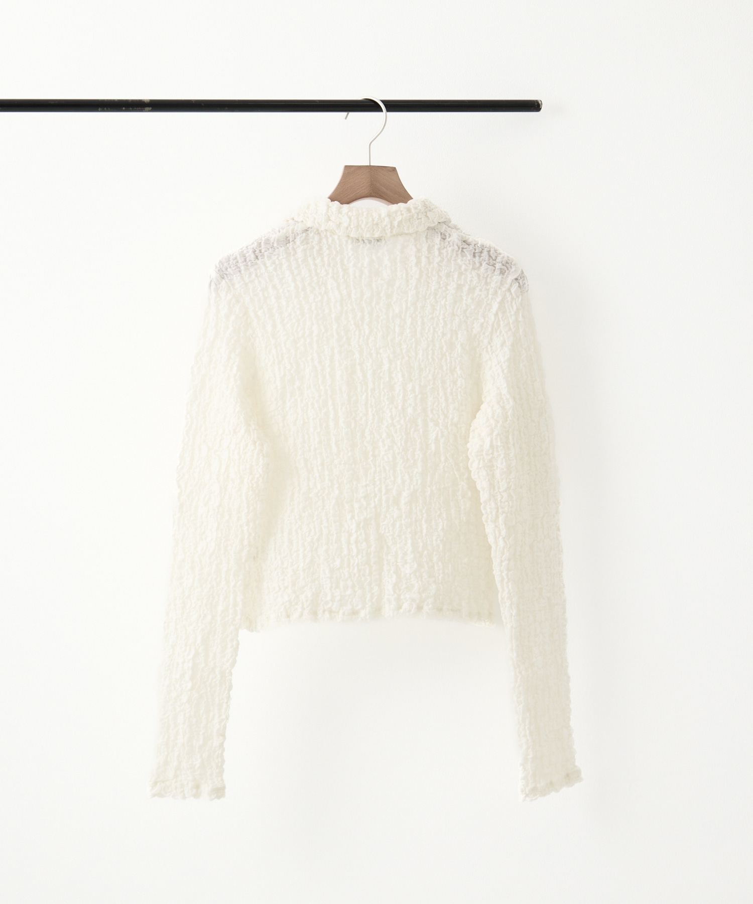 Shrink  Lace Cropped Shirt PHEENY